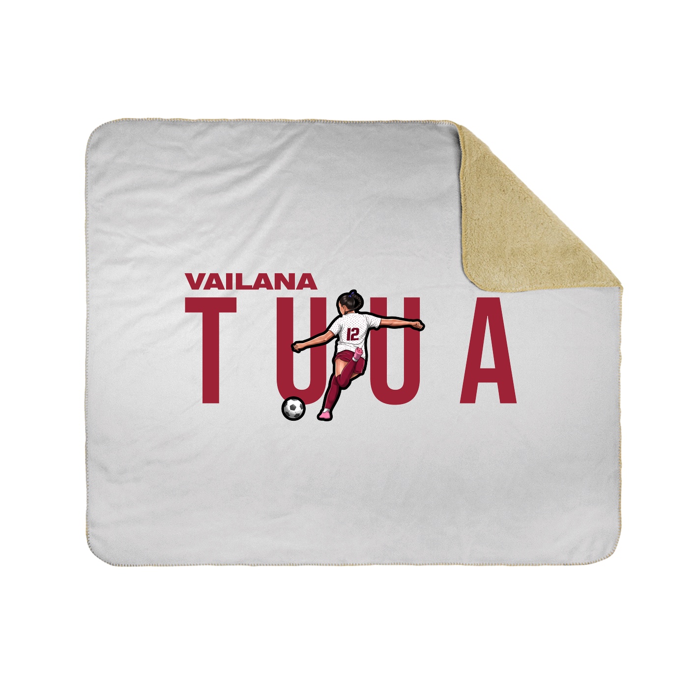Throw Blanket — Player Name in White