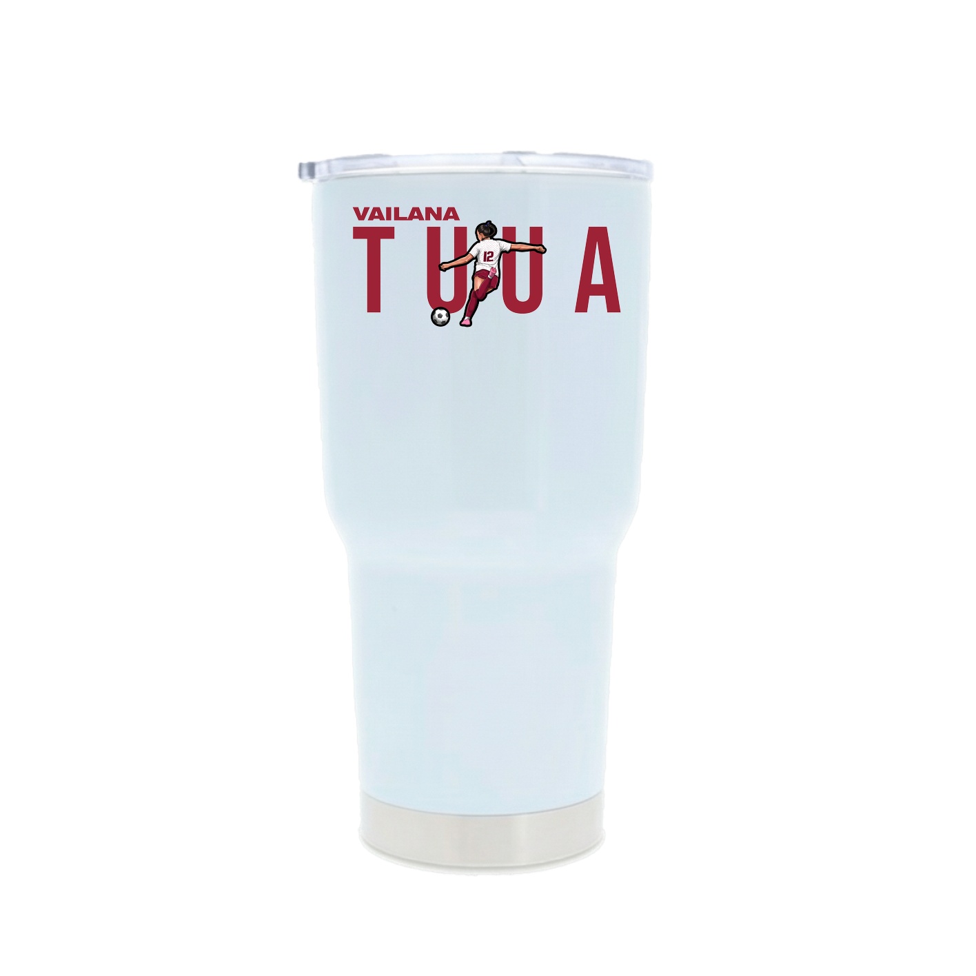30oz Stainless Steel Tumbler — Player Name in White
