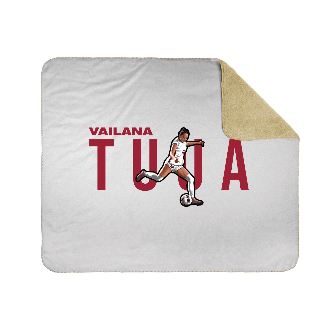 Throw Blanket — Player Name in White