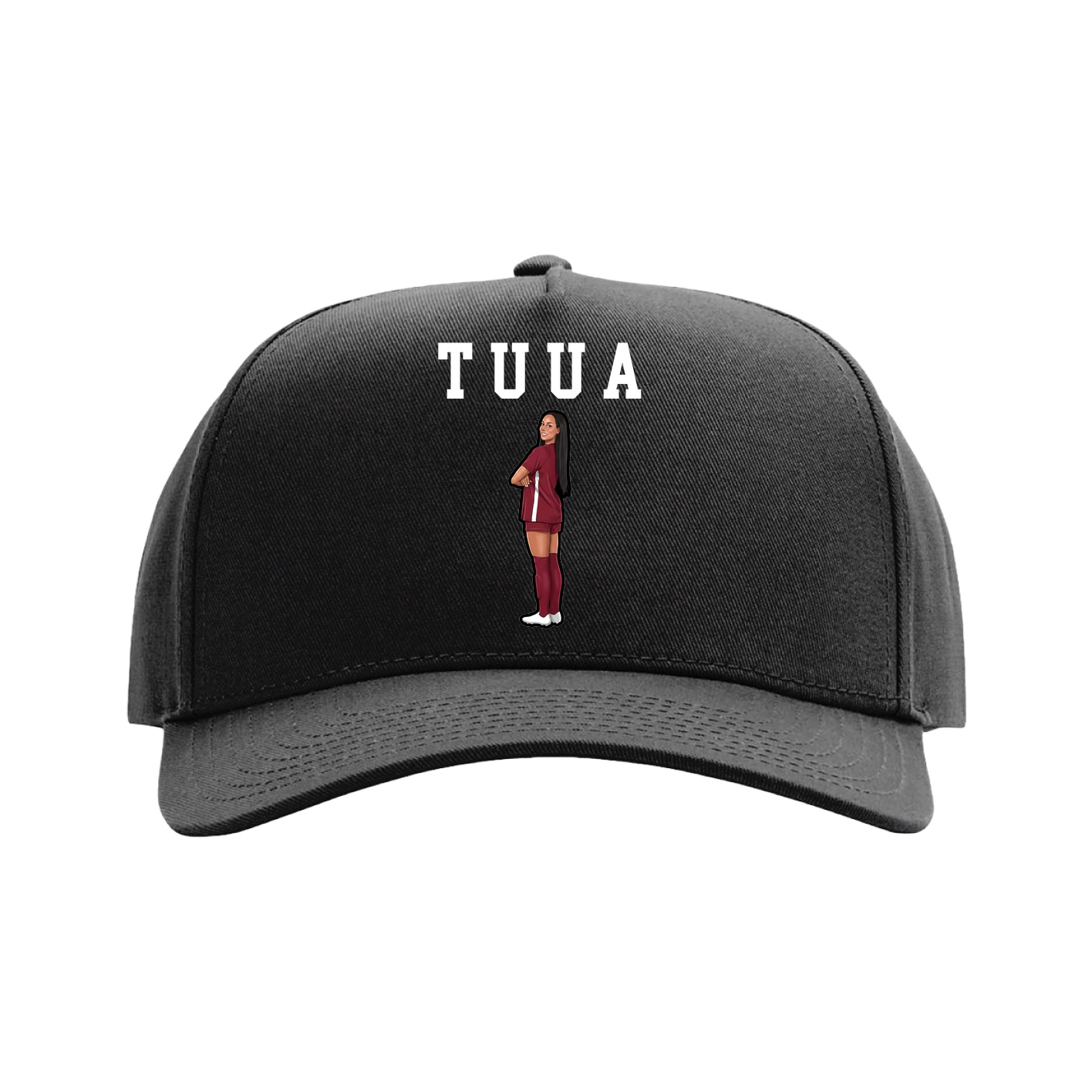 Full Fabric Five-Panel Champ Cap — Shirsey in Black