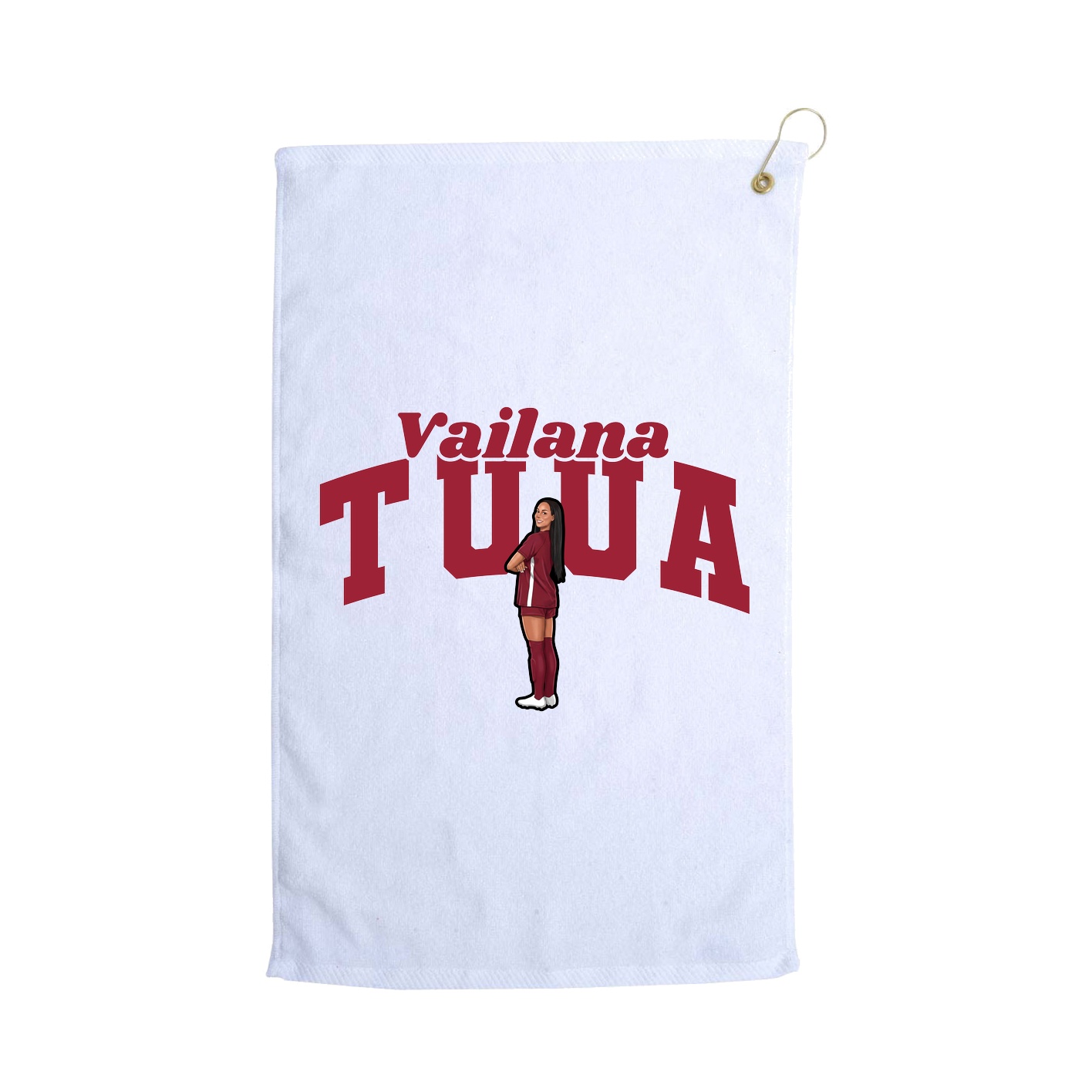 Golf Towel — Signature Arch in White