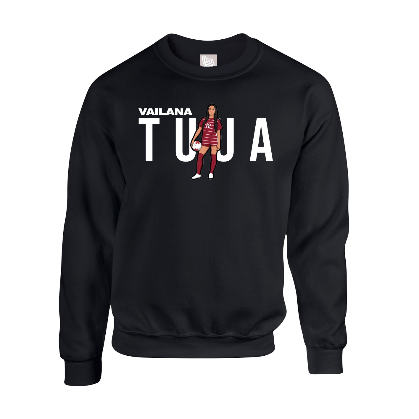 Fleece Crew — Player Name in Black