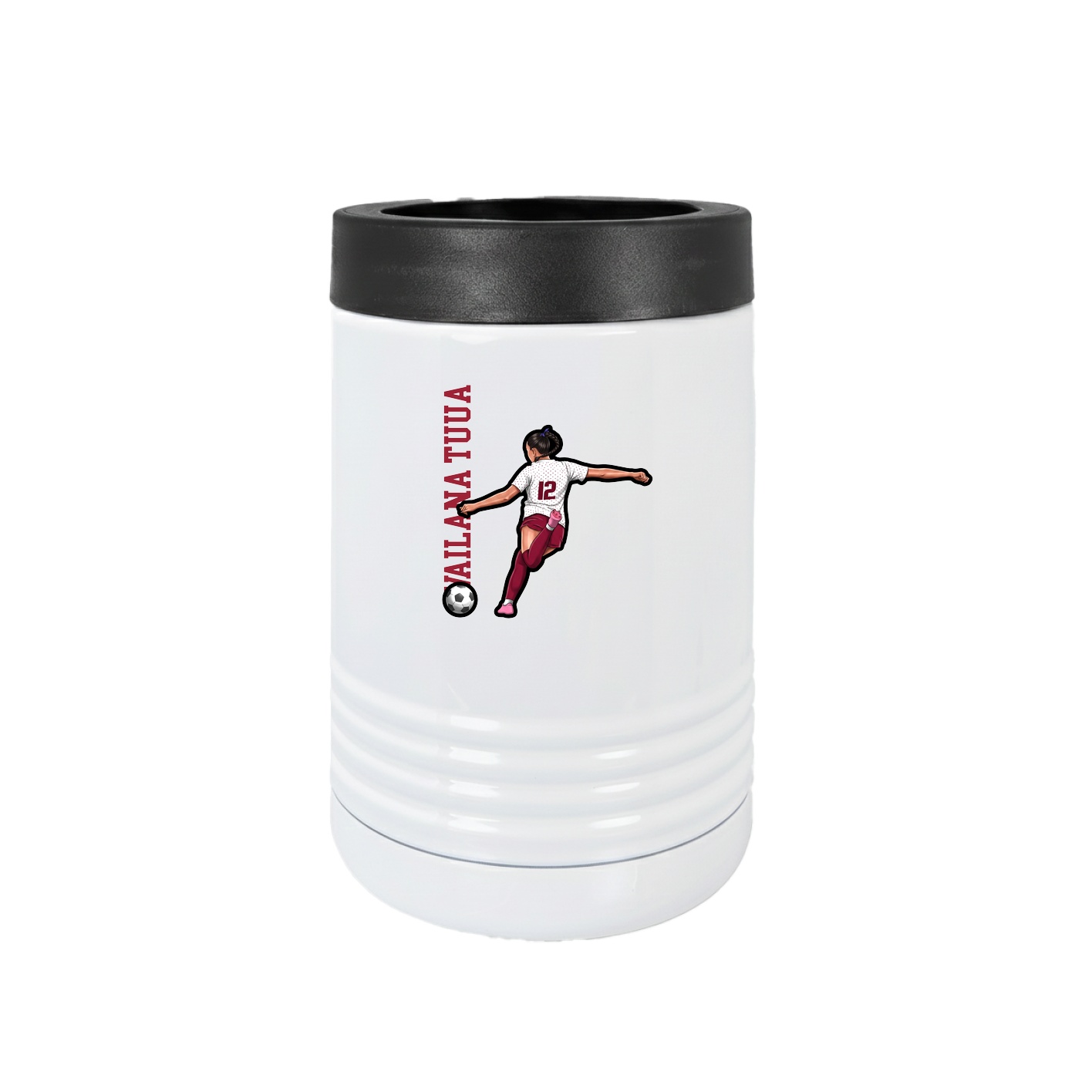 Beverage Holder — Name Vertical in White