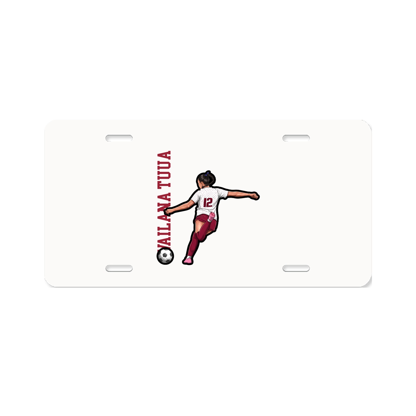License Plate — Name Vertical in Classic