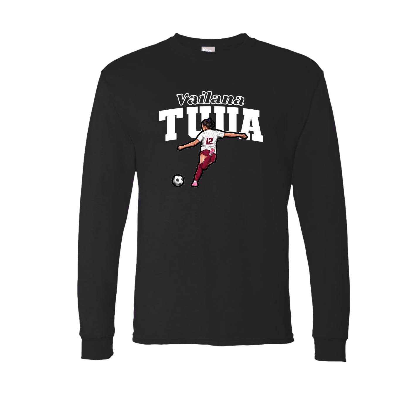 Long Sleeve Tee — Name Arch in Black