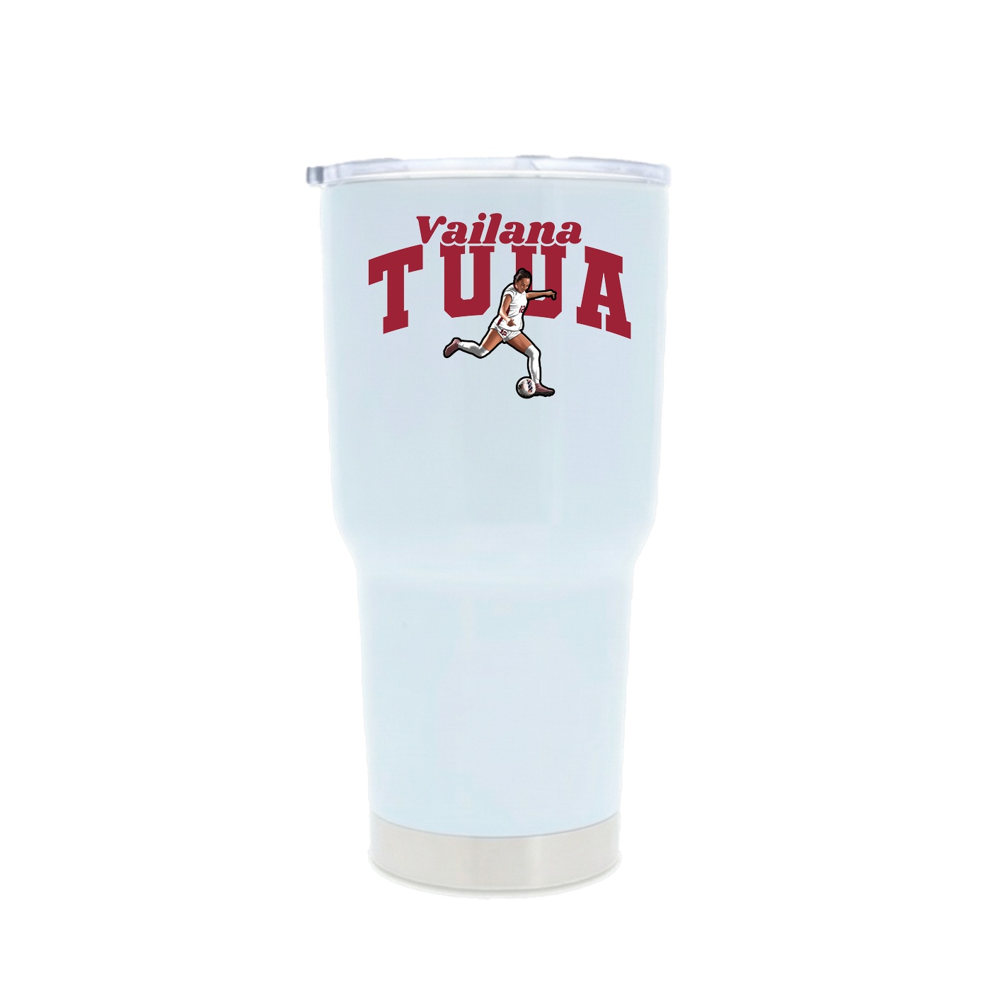 30oz Stainless Steel Tumbler — Signature Arch in White
