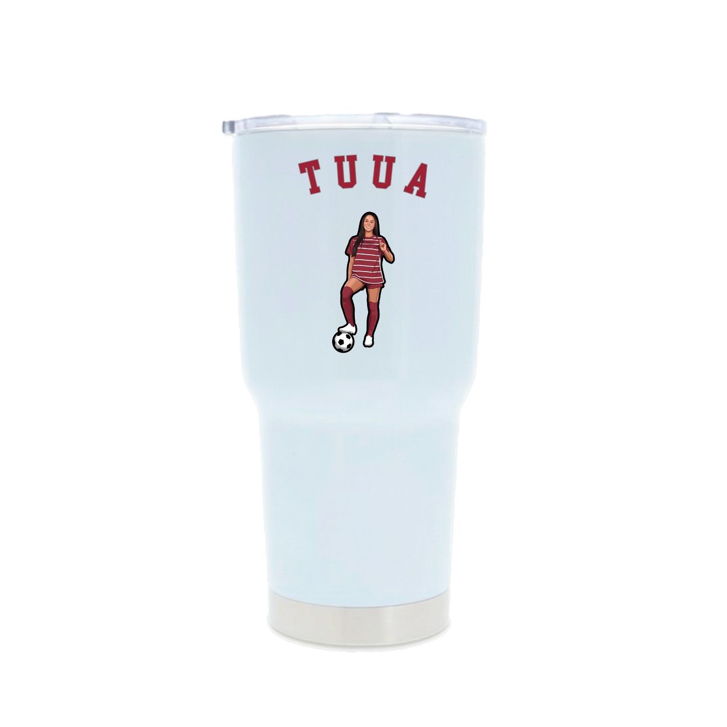 30oz Stainless Steel Tumbler — Shirsey Arch in White