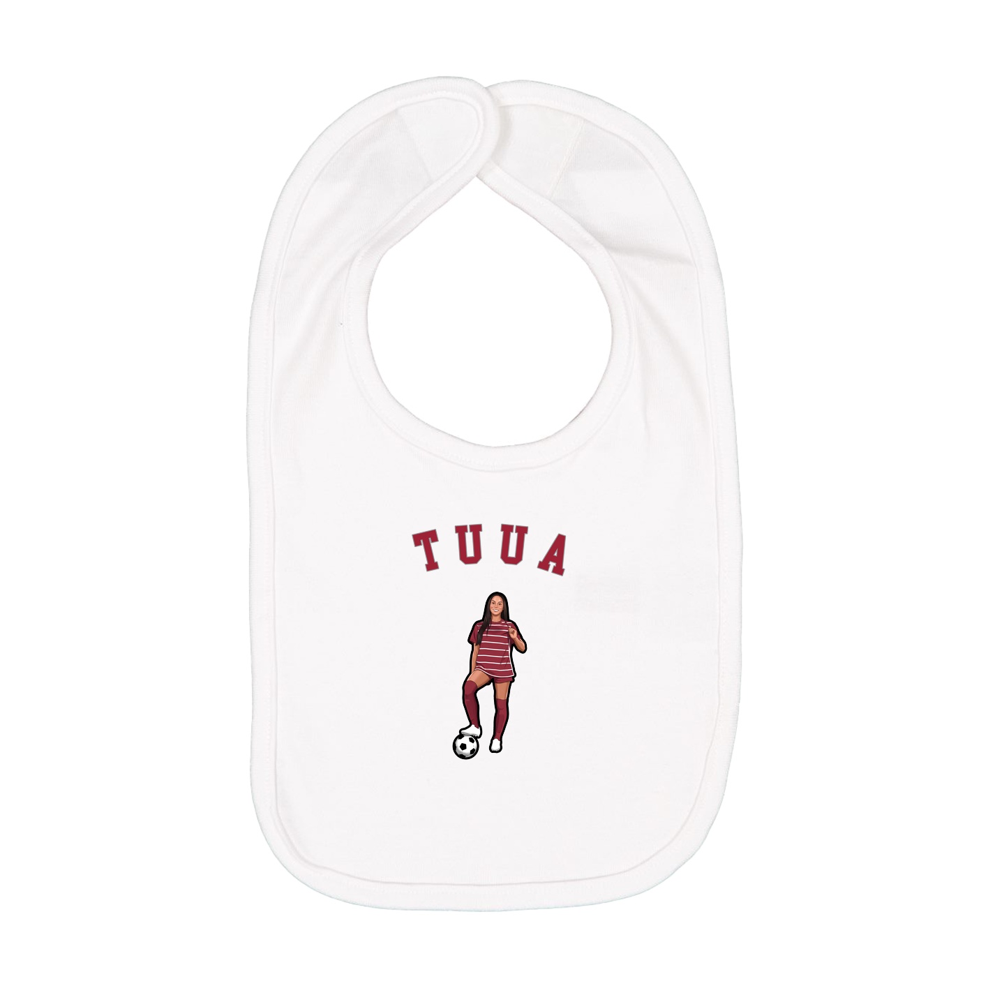 Infant Bib — Shirsey Arch in White