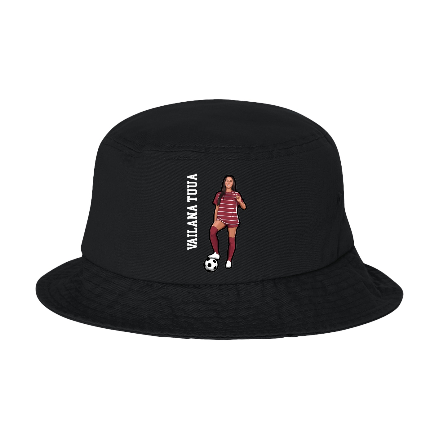 Bucket Cap — Name Vertical in Black