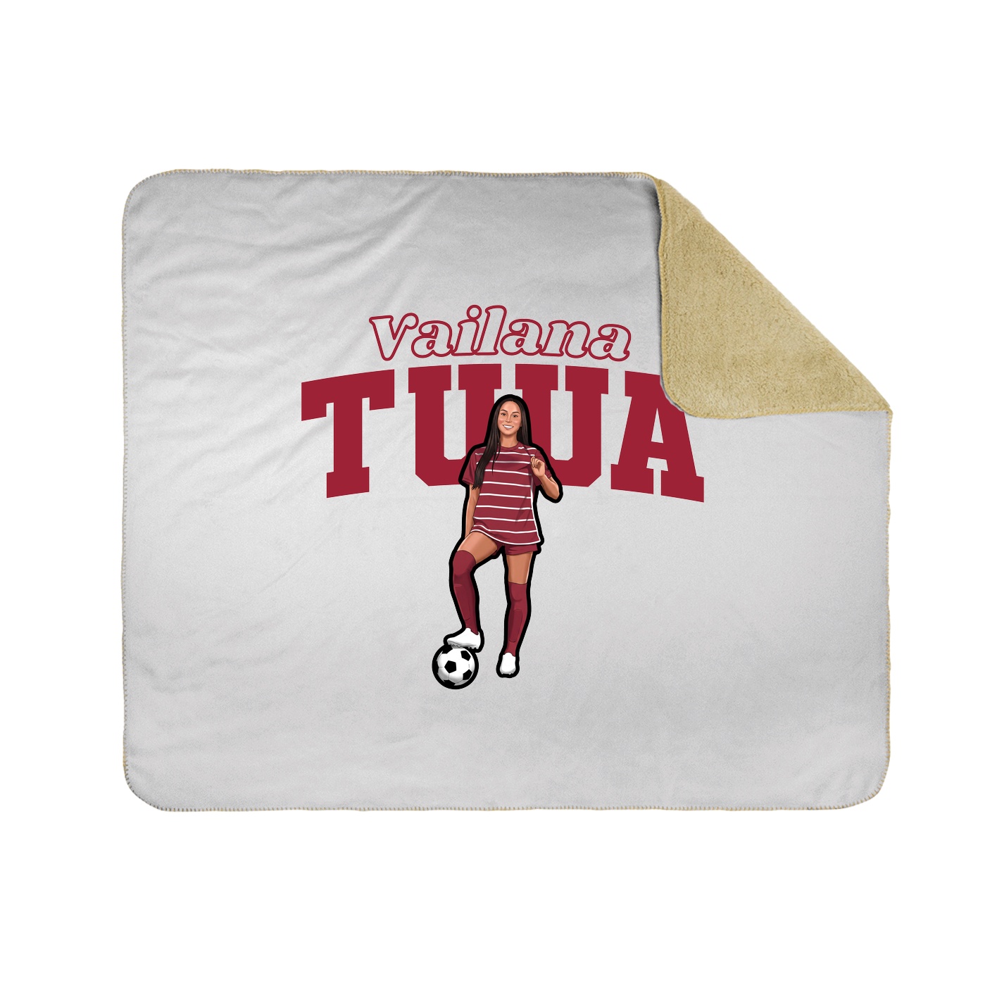 Throw Blanket — Name Arch in White