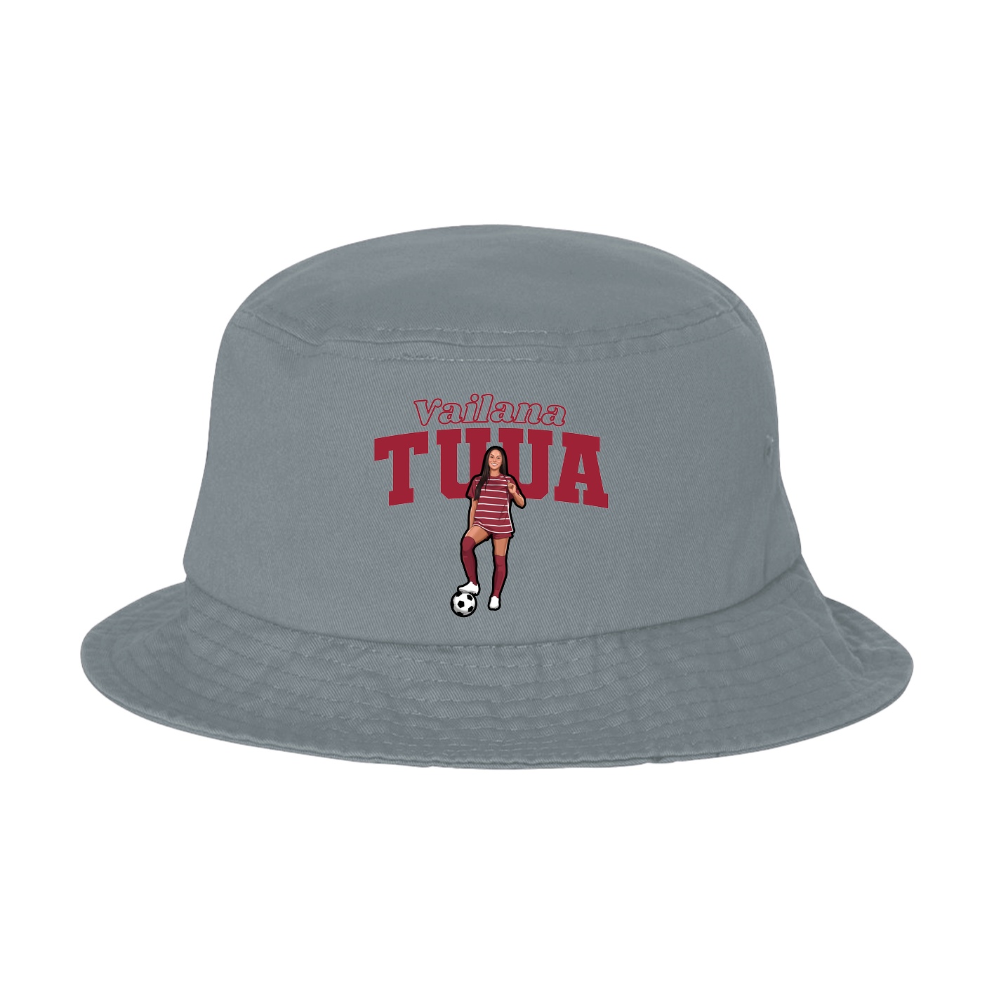 Bucket Cap — Name Arch in Grey