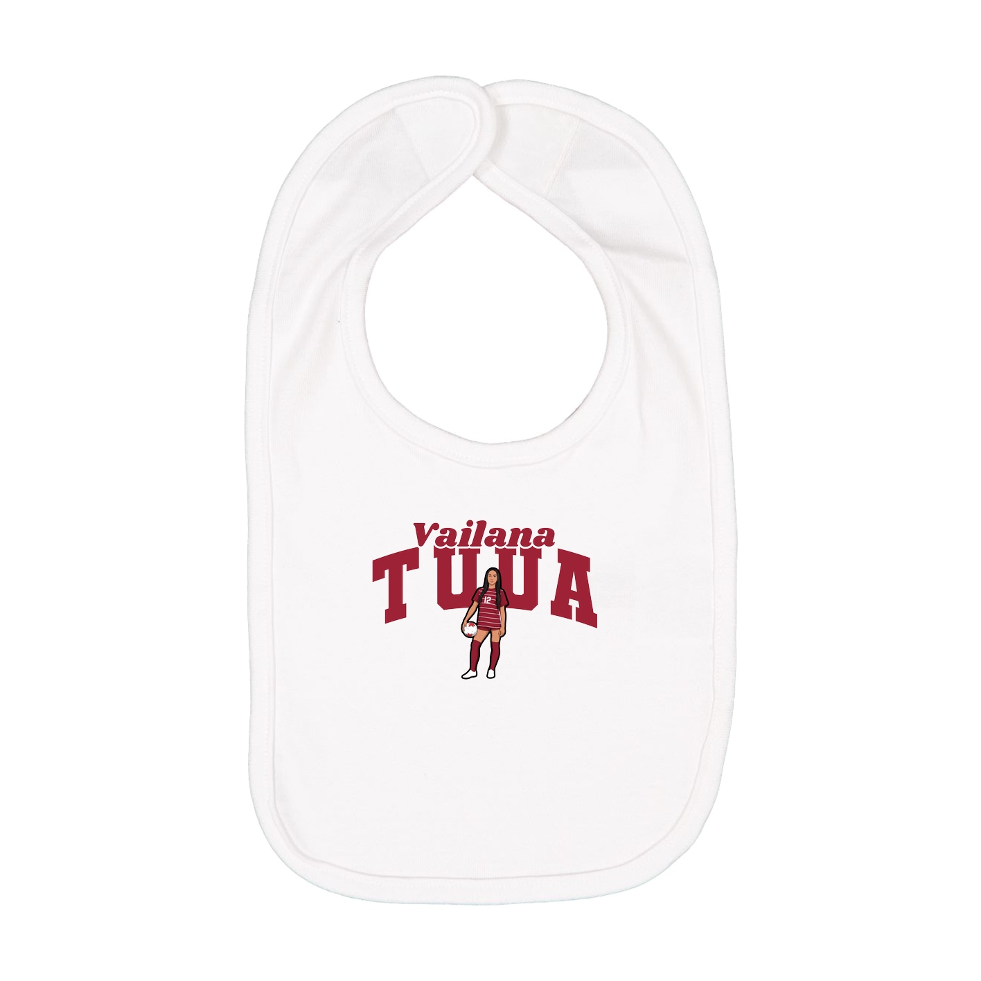 Infant Bib — Signature Arch in White