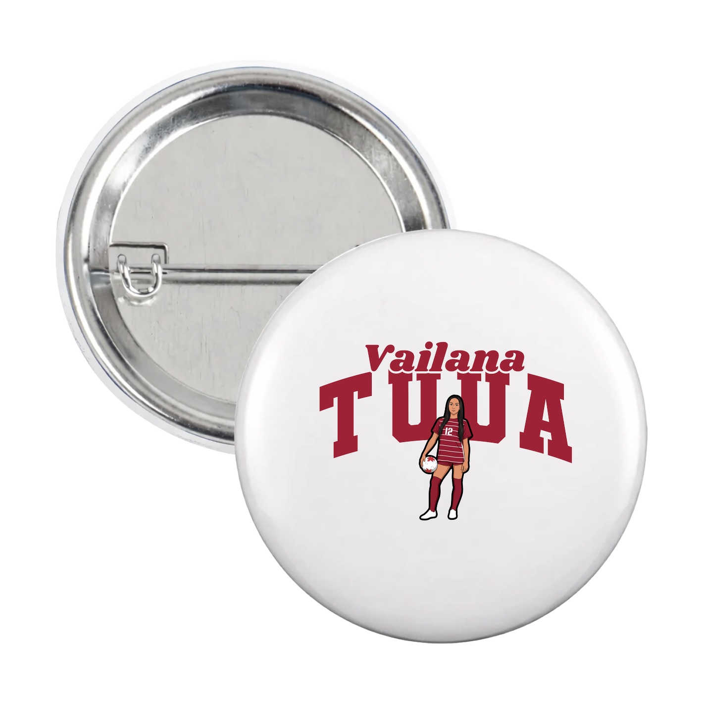 Game Day Button — Signature Arch in White