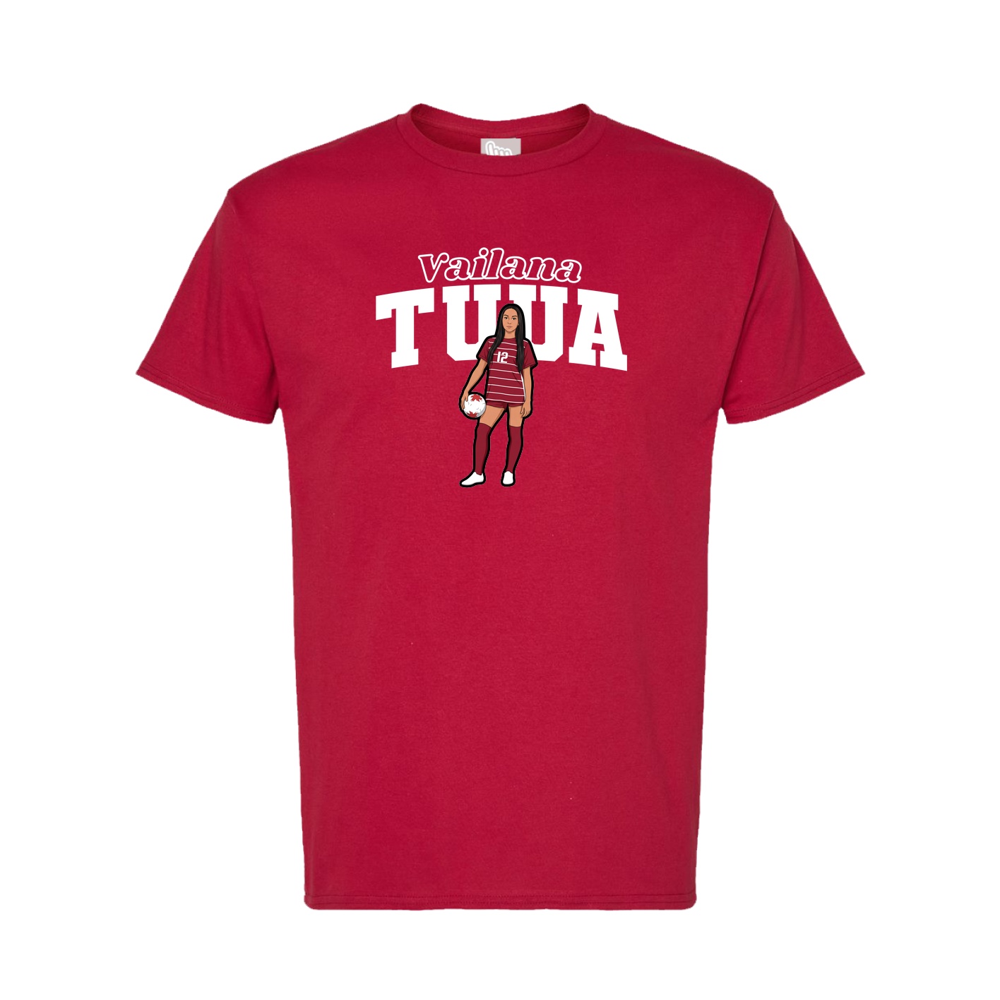 Tee — Name Arch in Crimson