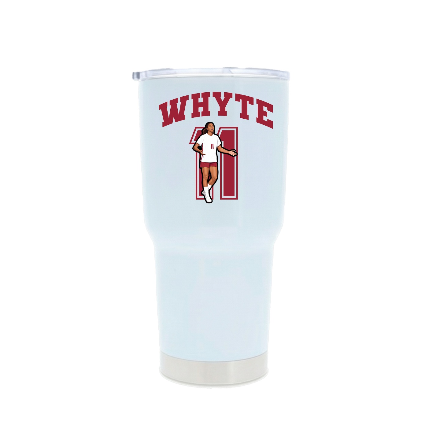 30oz Stainless Steel Tumbler — Number in White