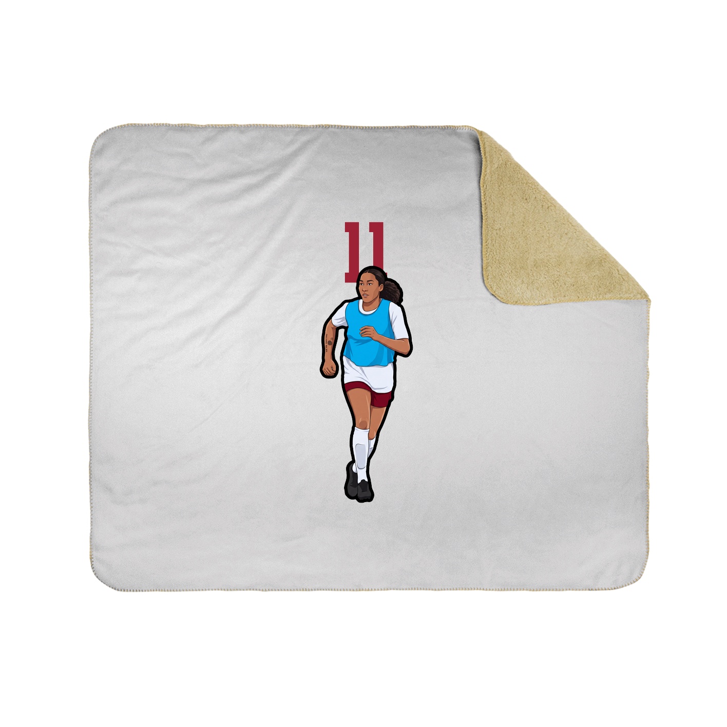Throw Blanket — Number Top in White