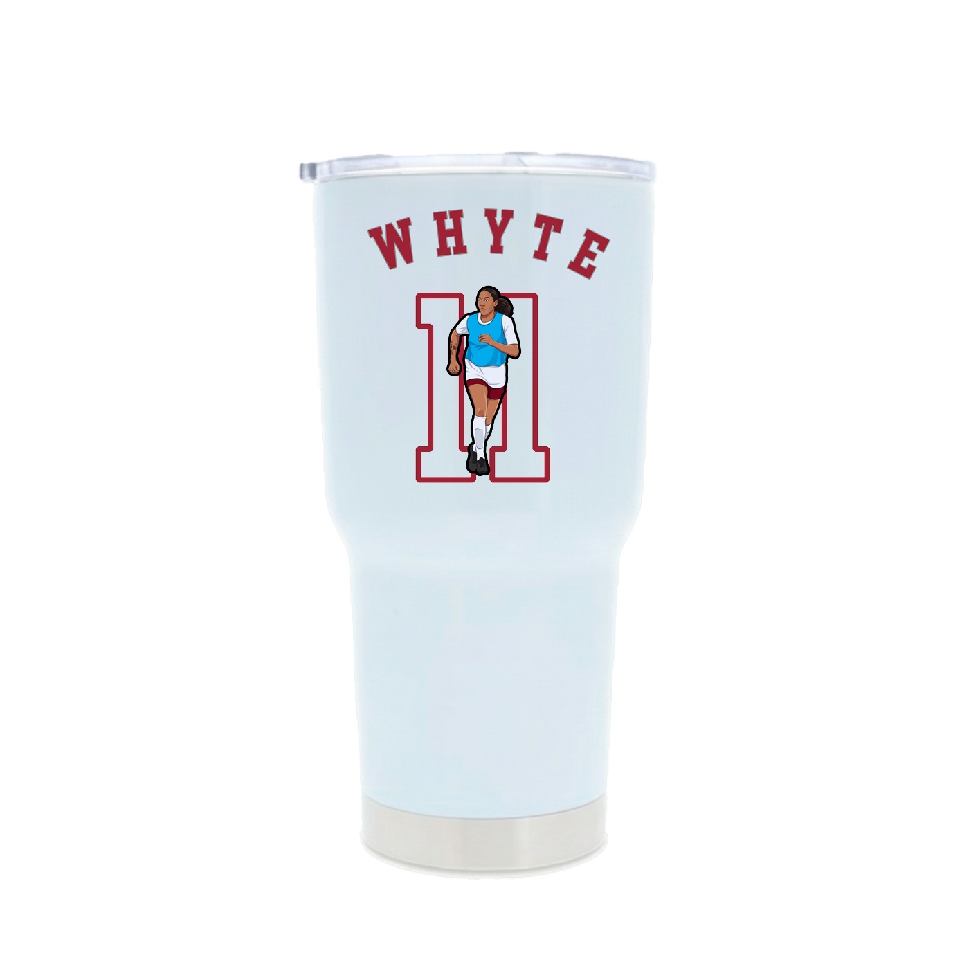 30oz Stainless Steel Tumbler — Shirsey Arch in White