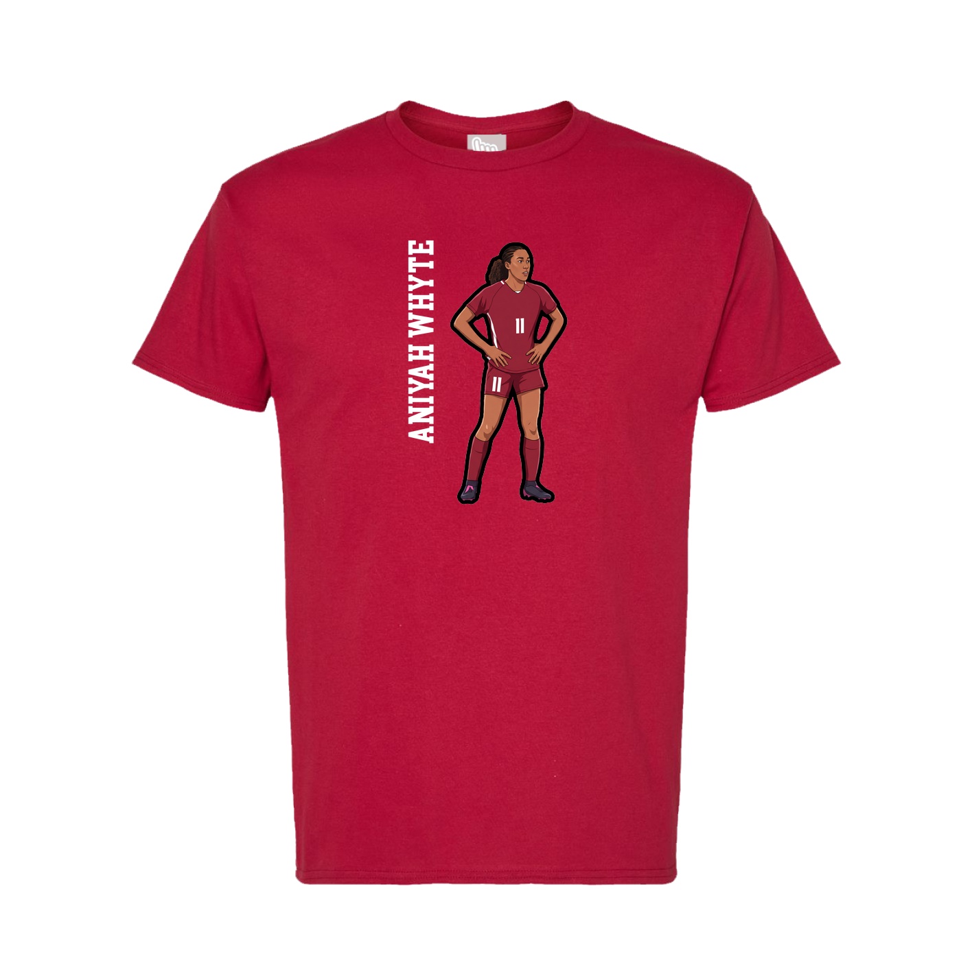 Tee — Name Vertical in Crimson