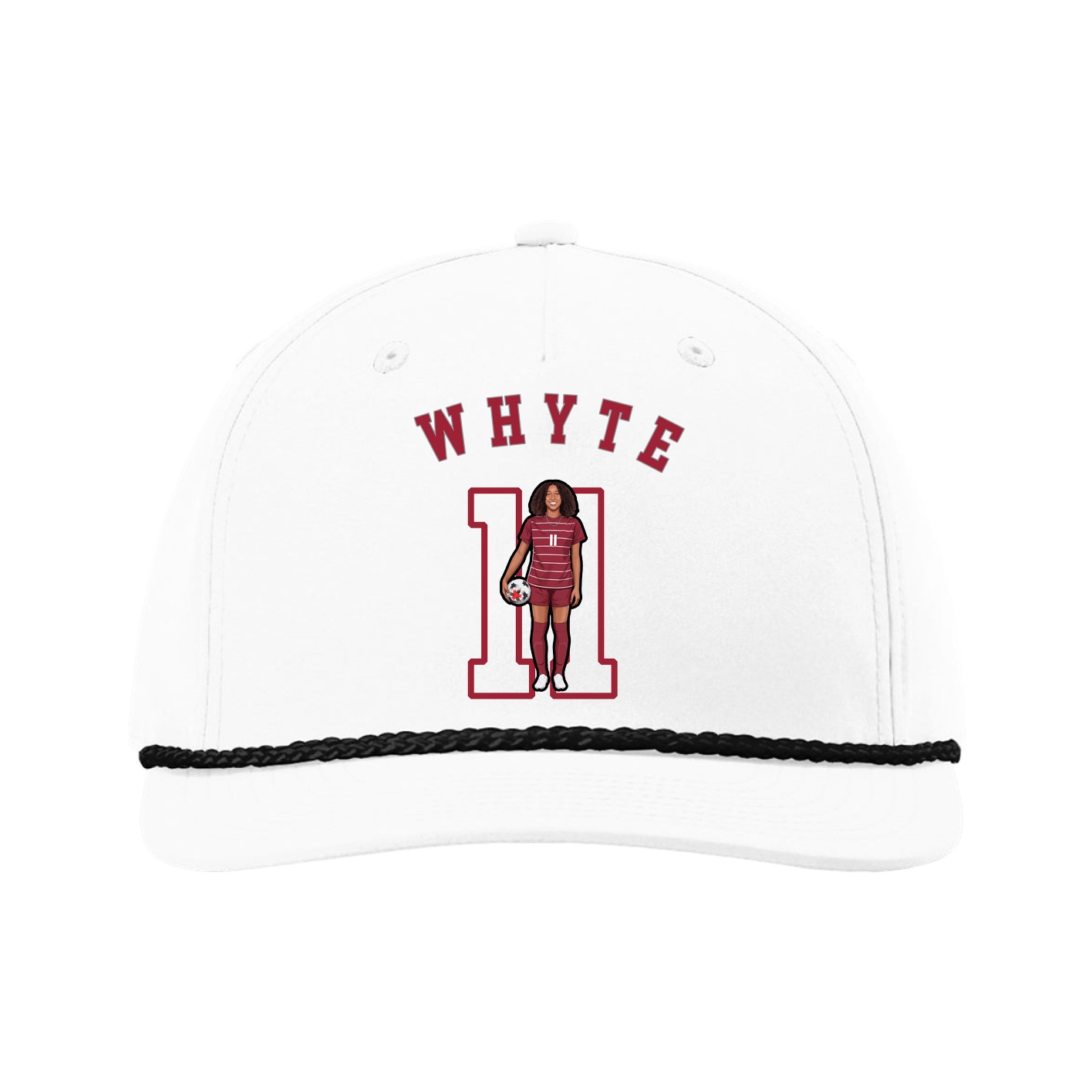 Five-Panel Classic Rope Cap — Shirsey Arch in White