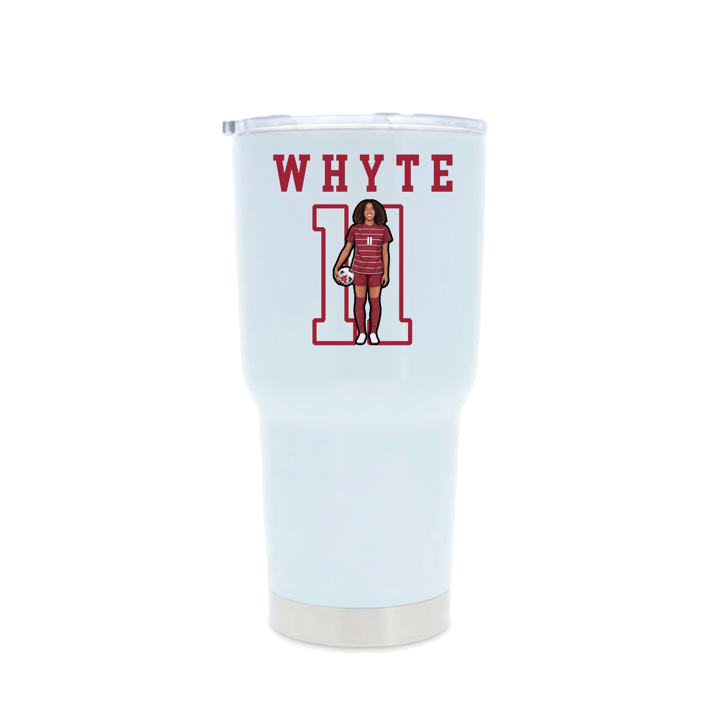 30oz Stainless Steel Tumbler — Shirsey in White
