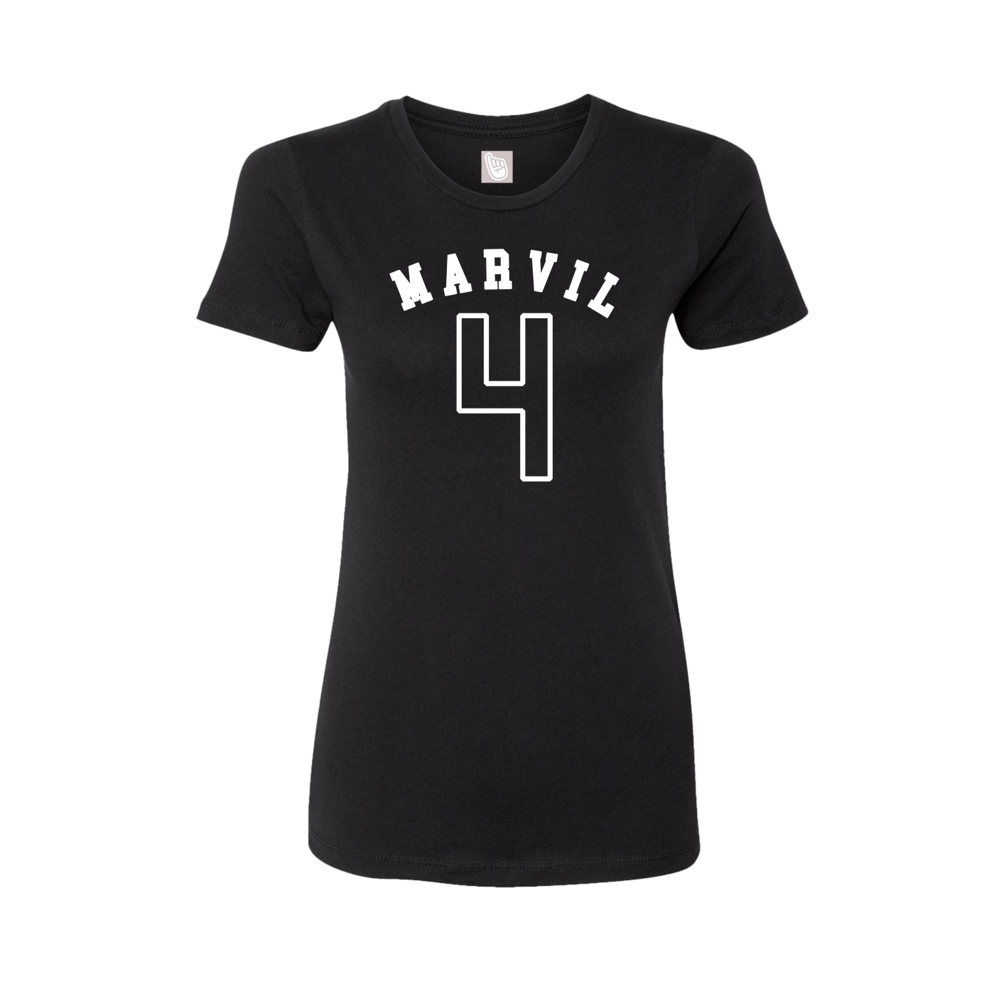 Fitted Women's Tee — Shirsey Arch in Black