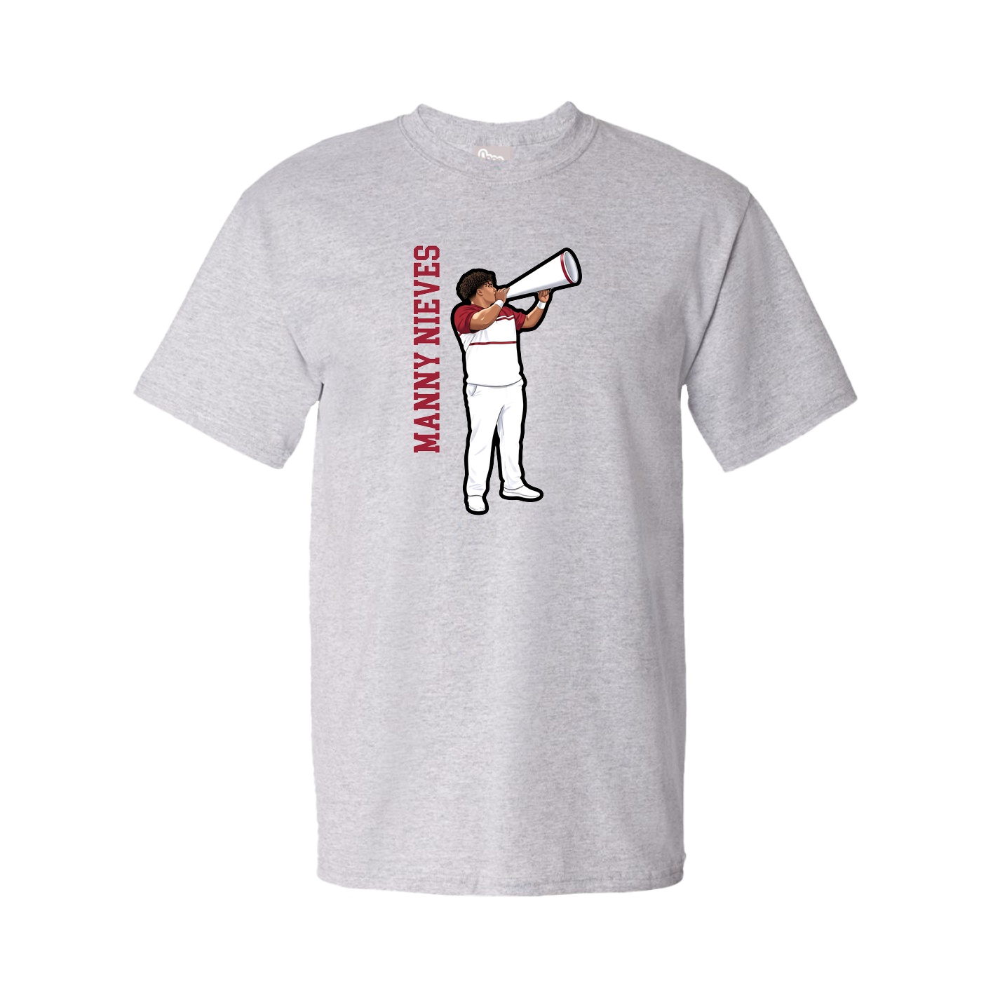 Youth Tee — Name Vertical in Grey