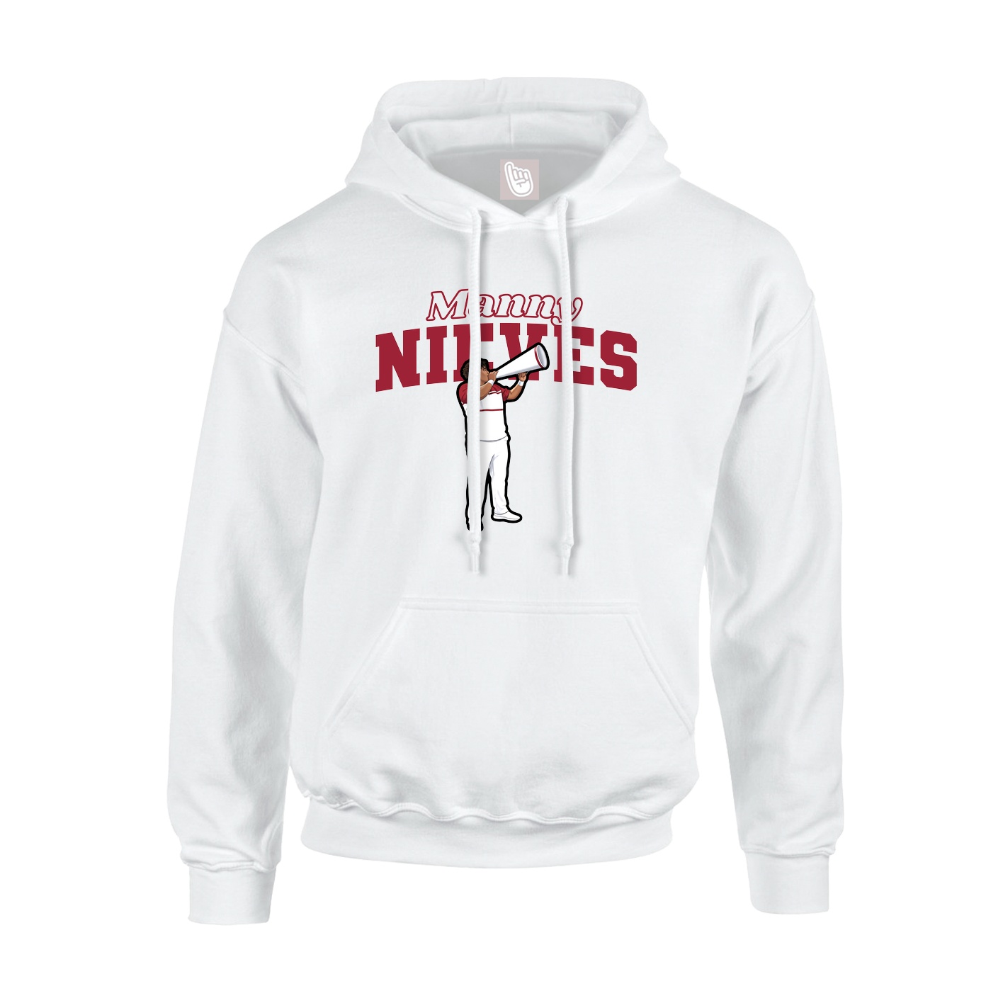 Hoodie — Name Arch in White