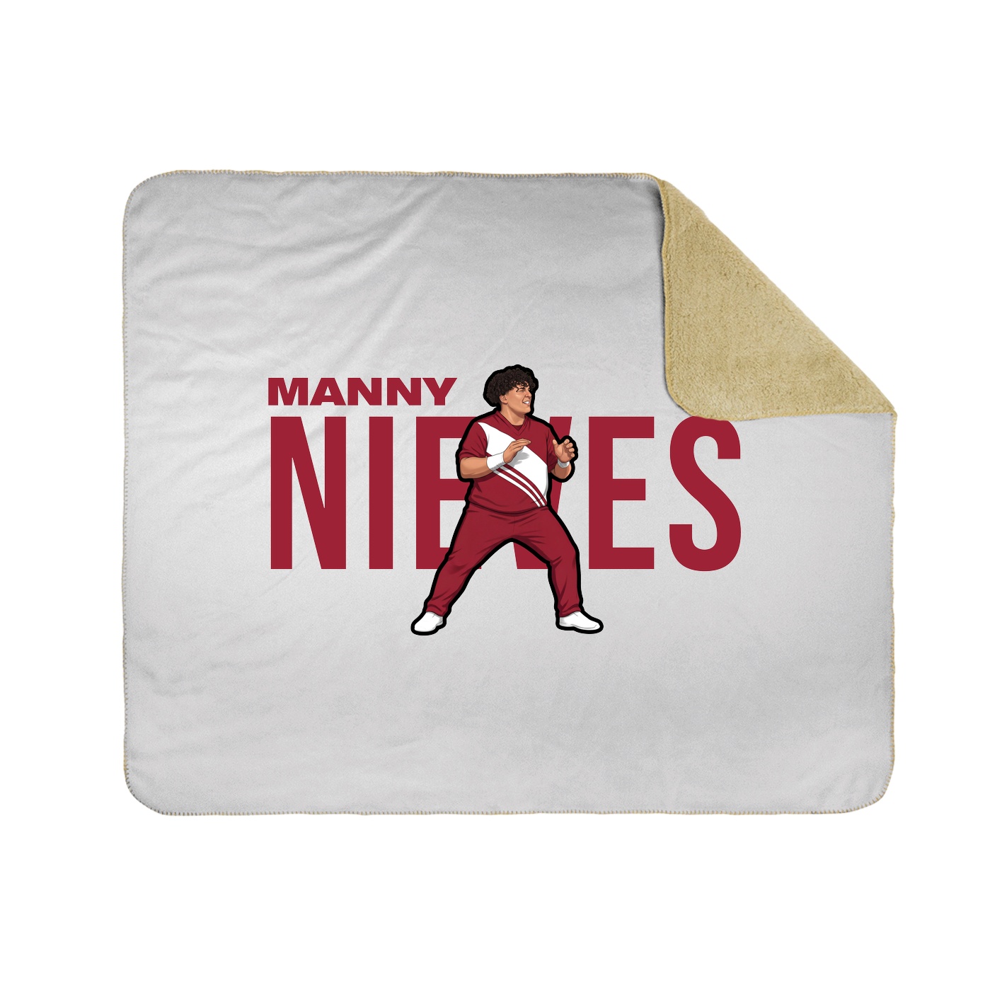 Throw Blanket — Player Name in White
