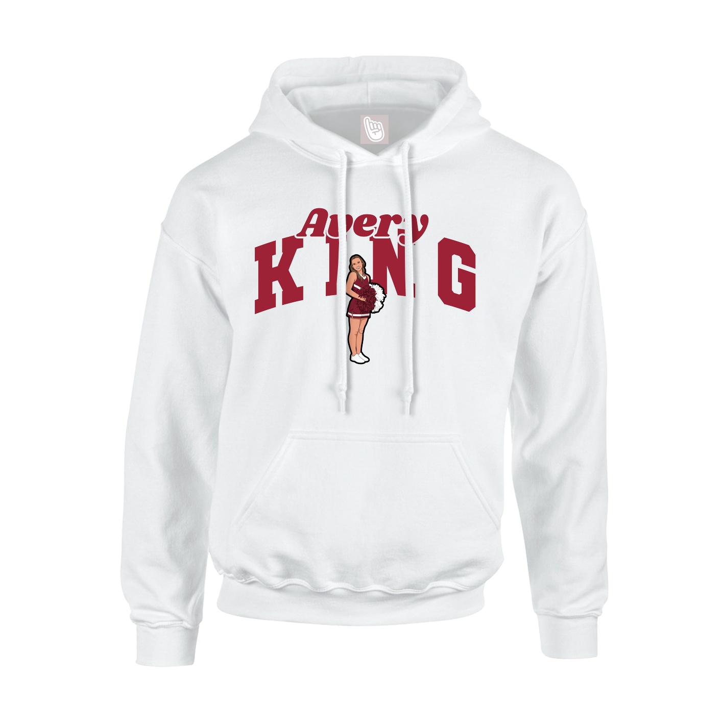 Hoodie — Signature Arch in White