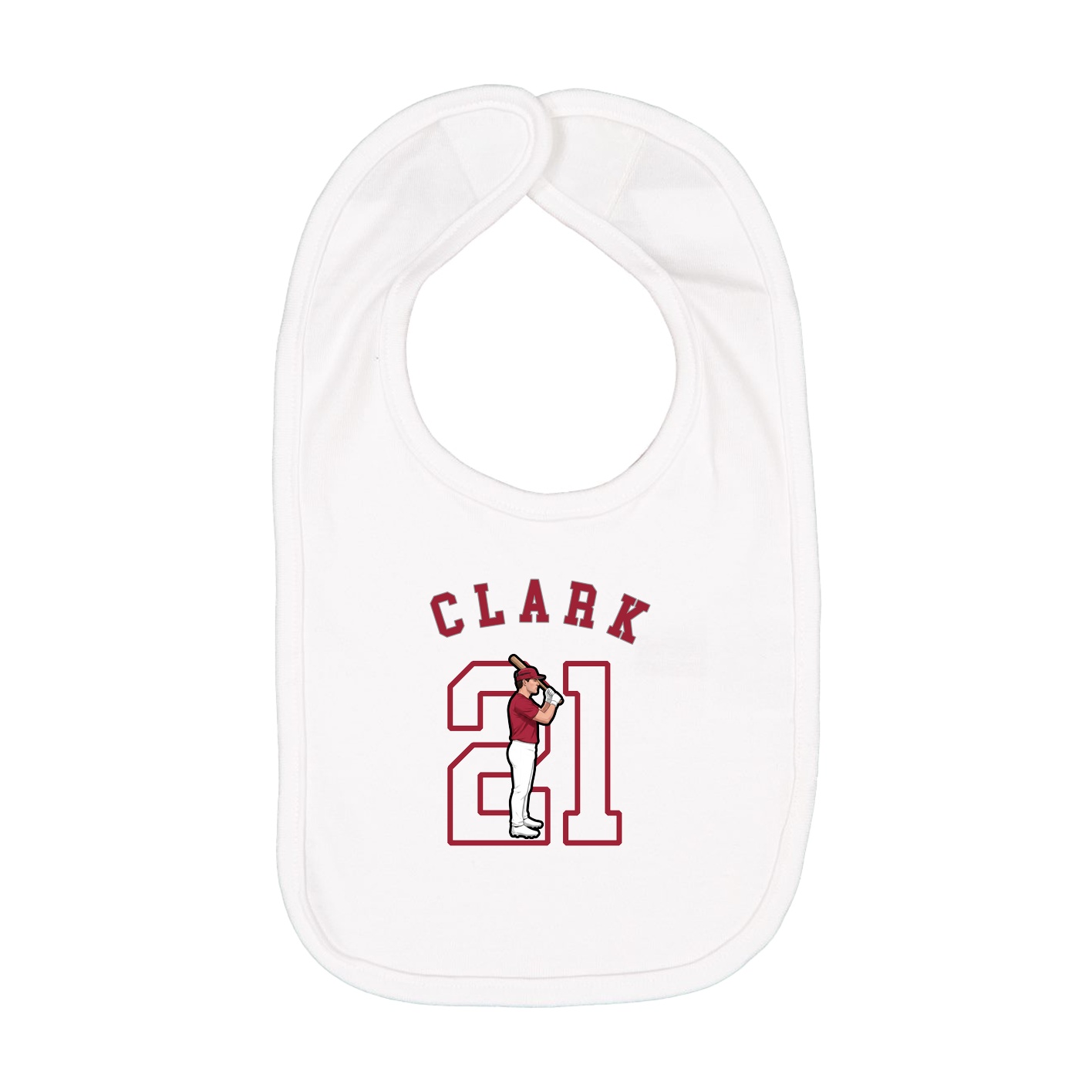 Infant Bib — Shirsey Arch in White