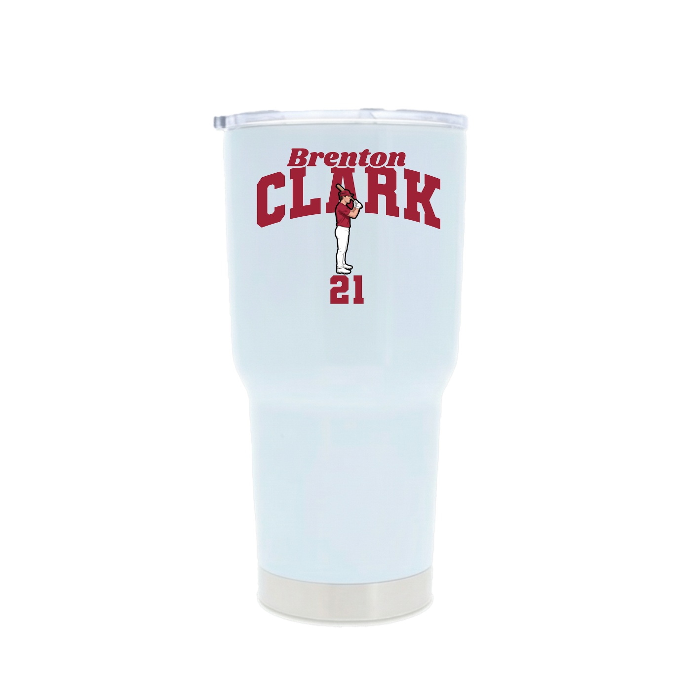 30oz Stainless Steel Tumbler — Signature Arch in White