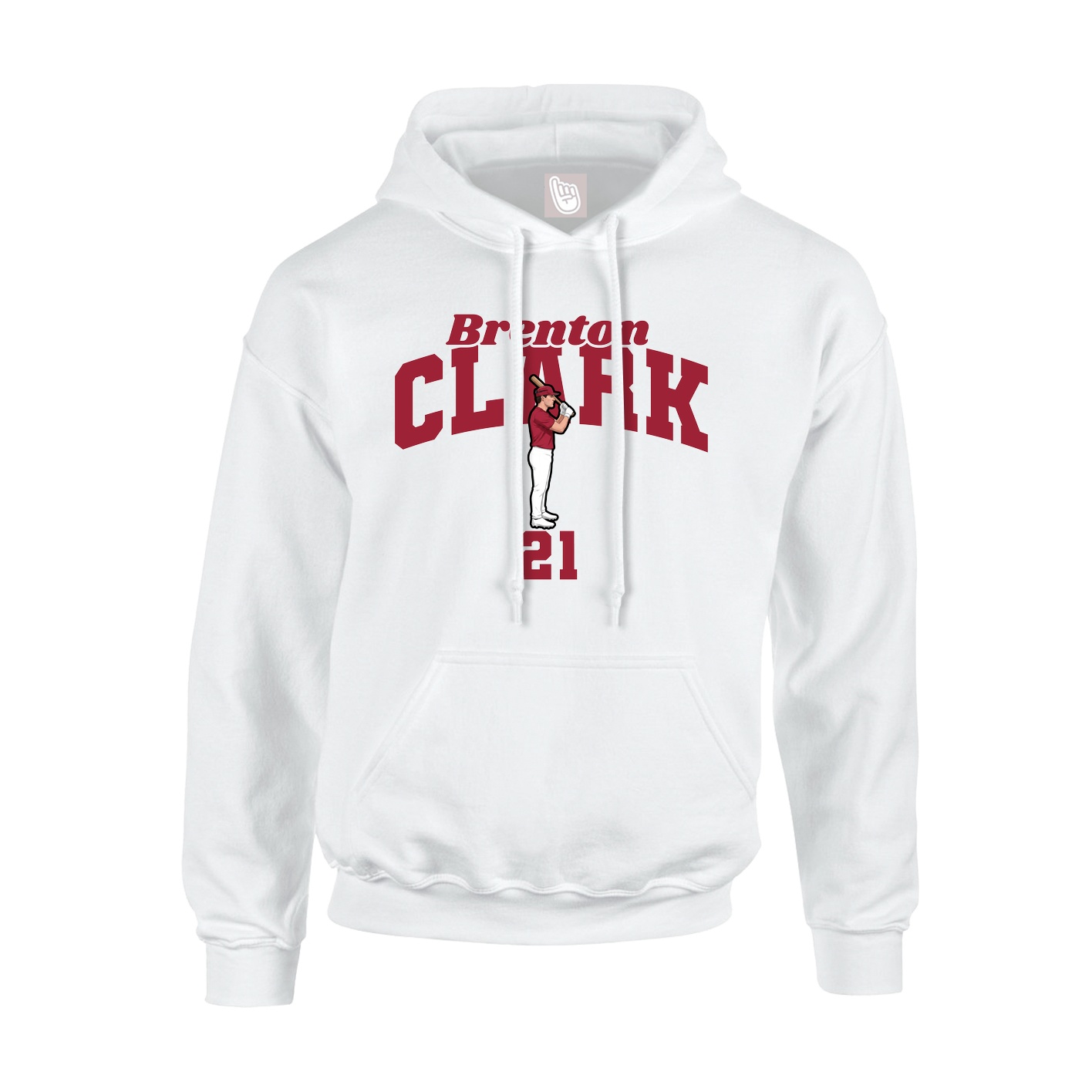 Hoodie — Signature Arch in White