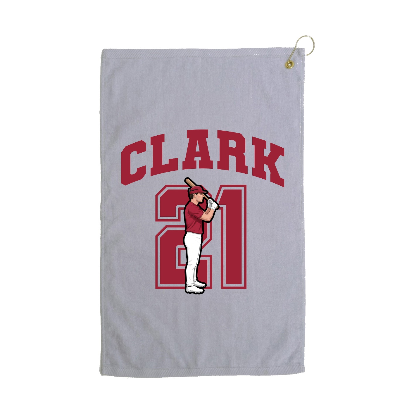 Golf Towel — Number in Grey