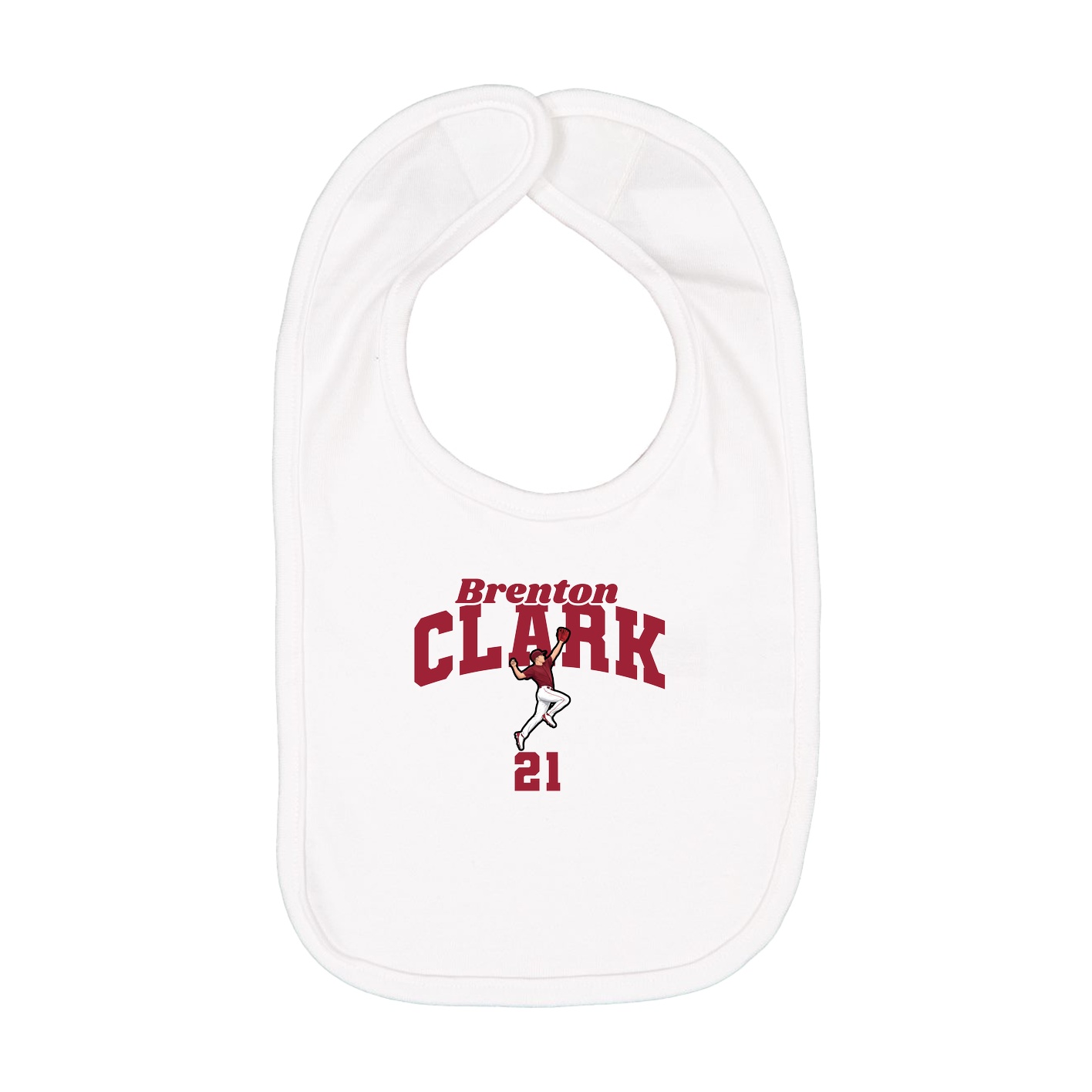 Infant Bib — Signature Arch in White