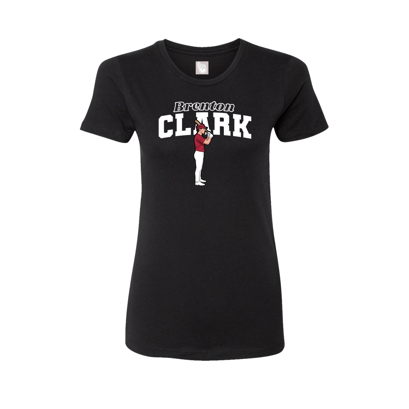 Fitted Women's Tee — Name Arch in Black