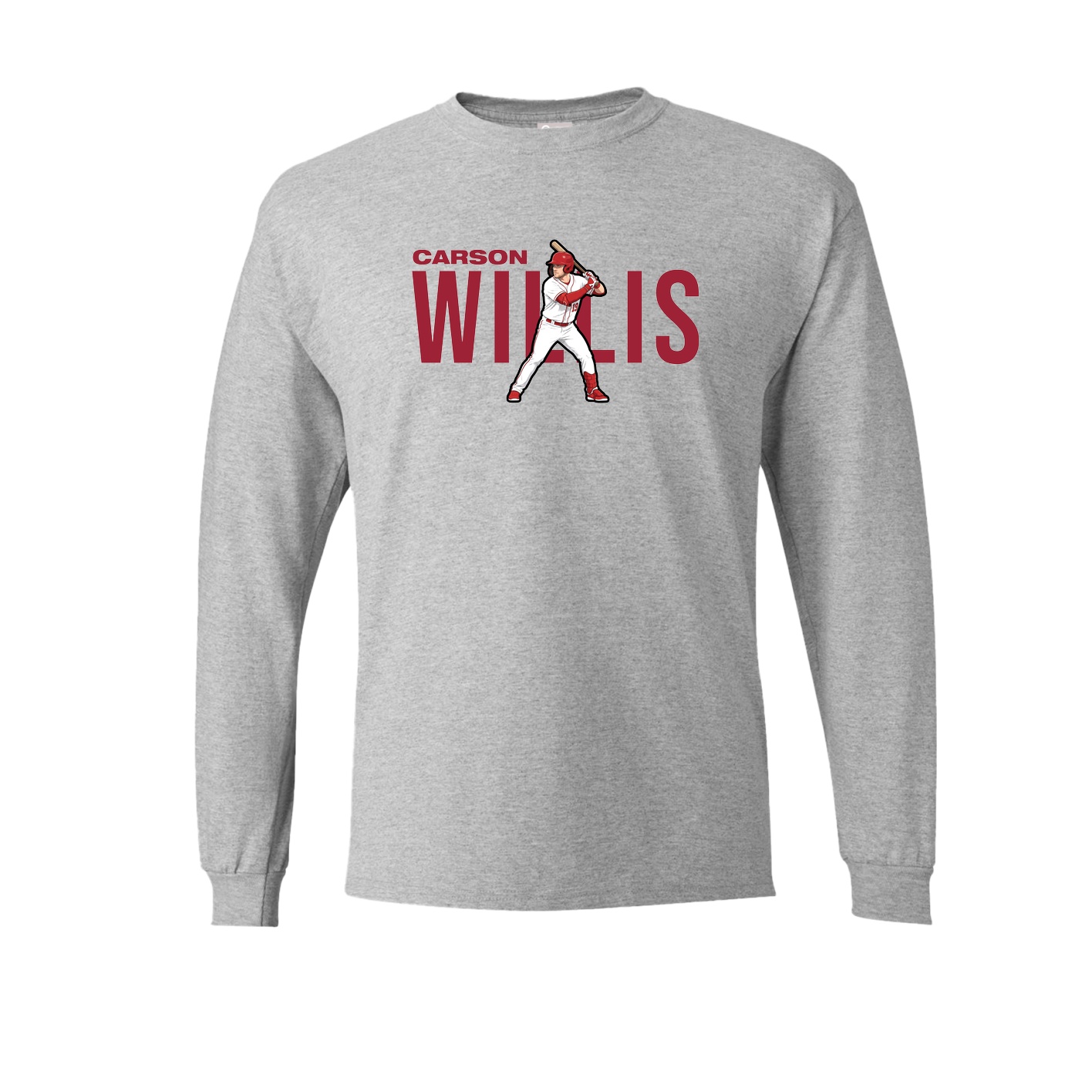 Long Sleeve Tee — Player Name in Grey