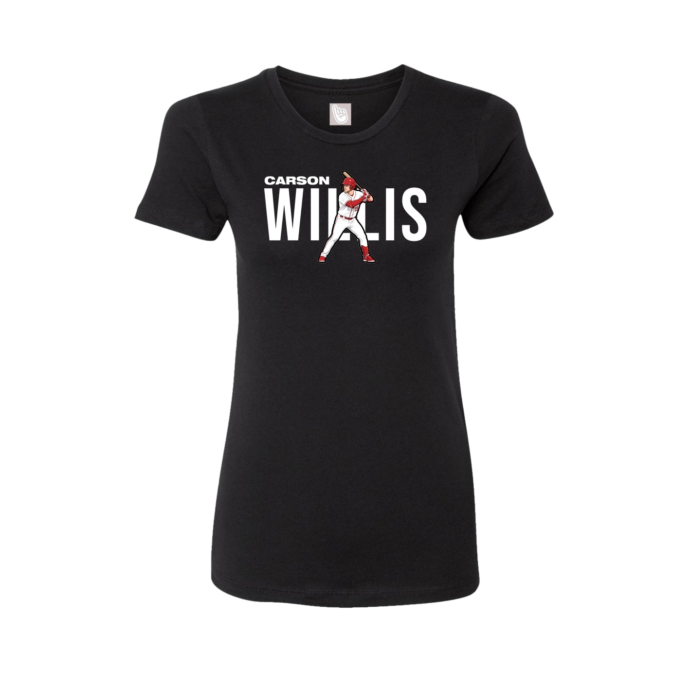 Fitted Women's Tee — Player Name in Black