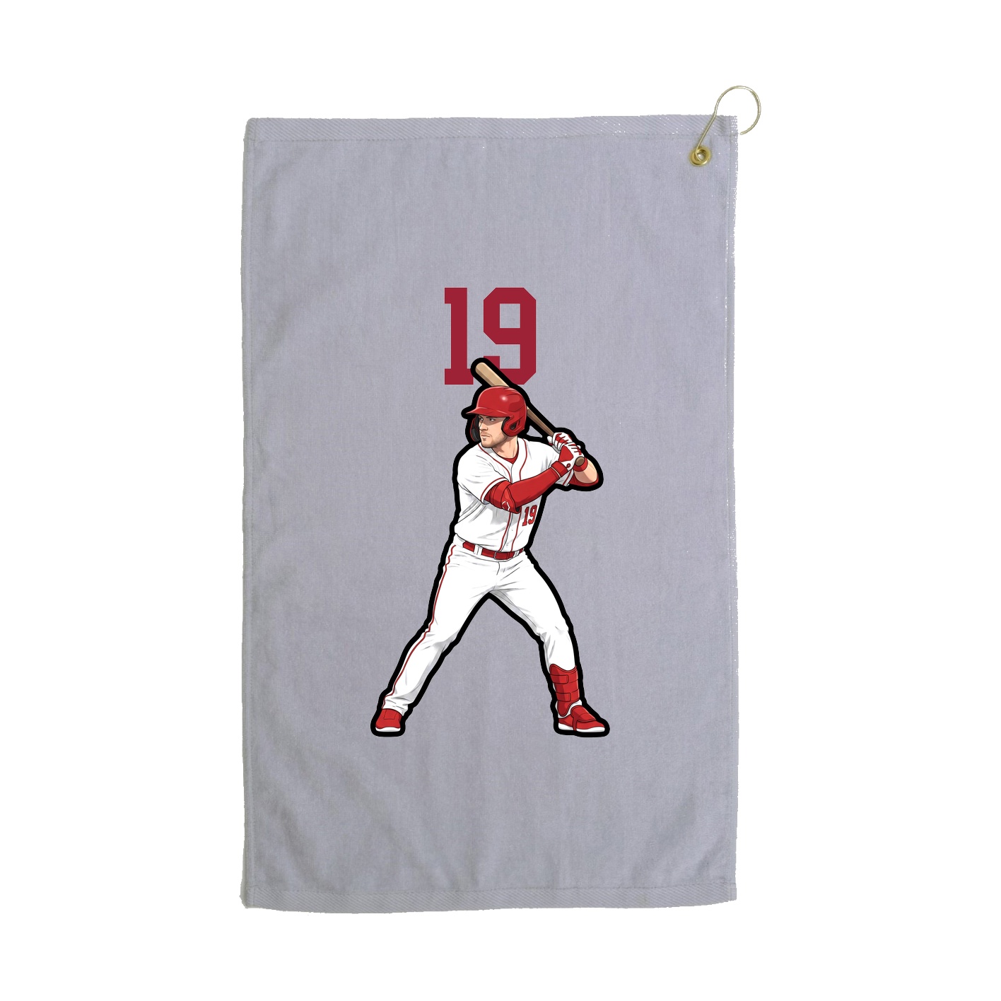 Golf Towel — Number Top in Grey