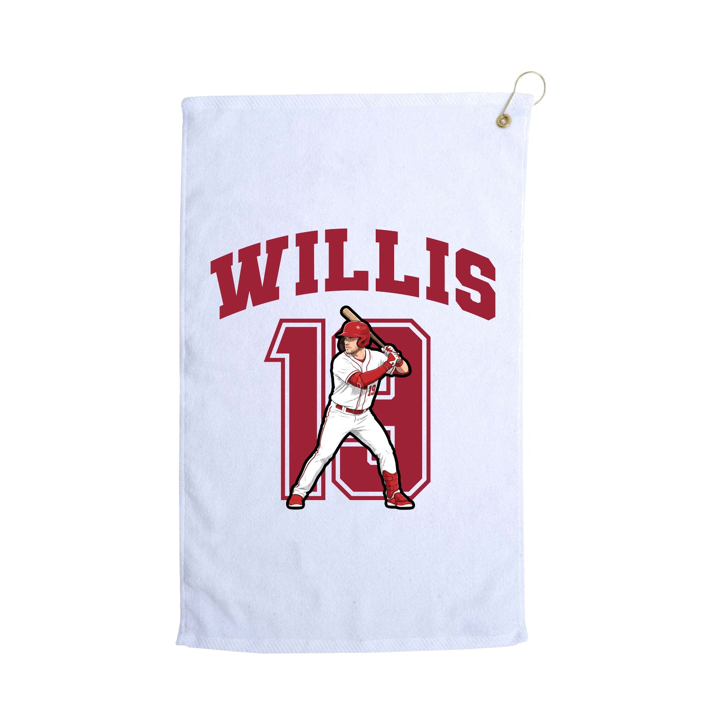 Golf Towel — Number in White