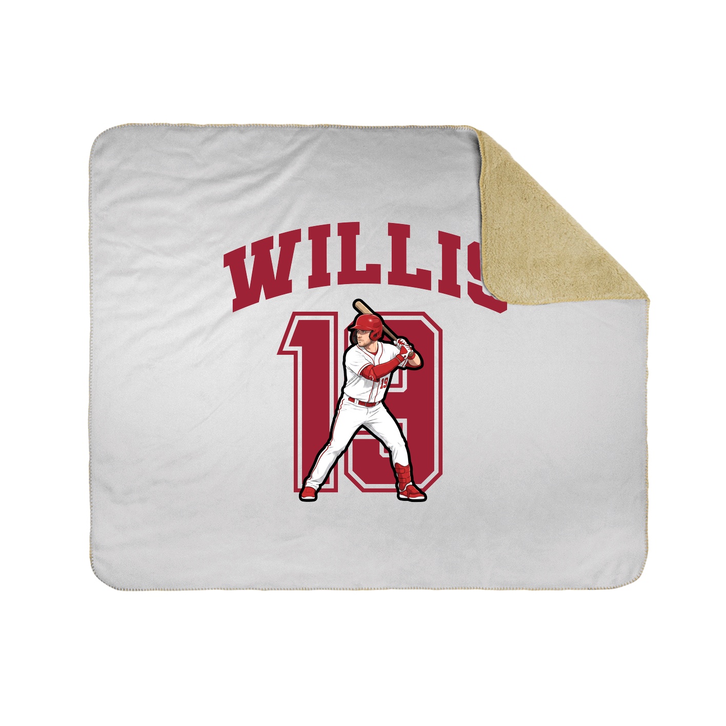 Throw Blanket — Number in White