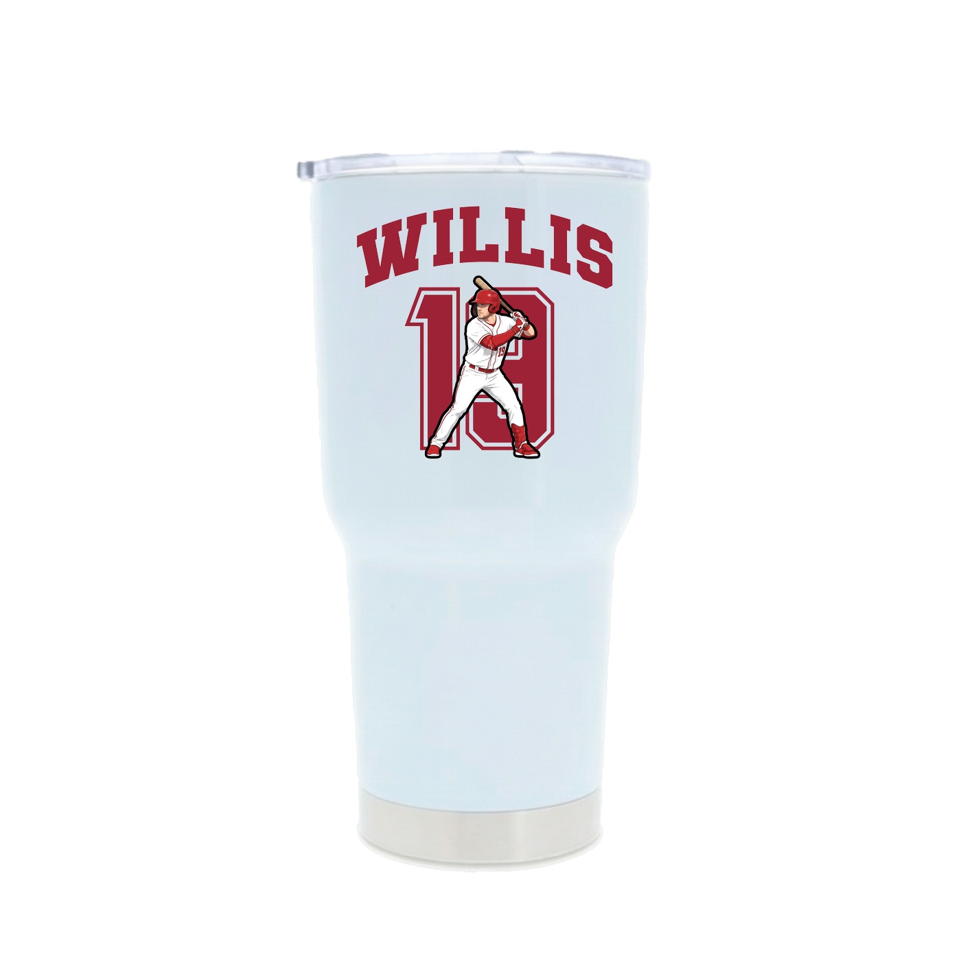 30oz Stainless Steel Tumbler — Number in White
