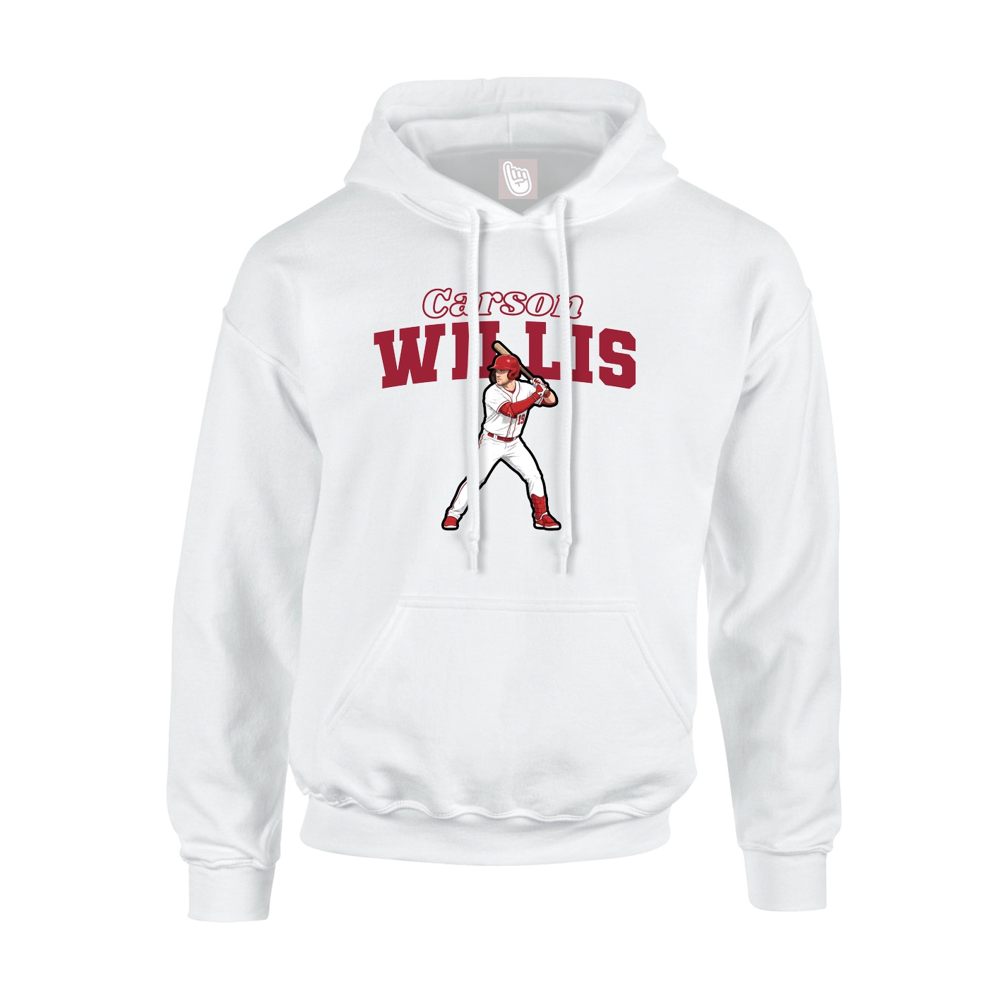 Hoodie — Name Arch in White