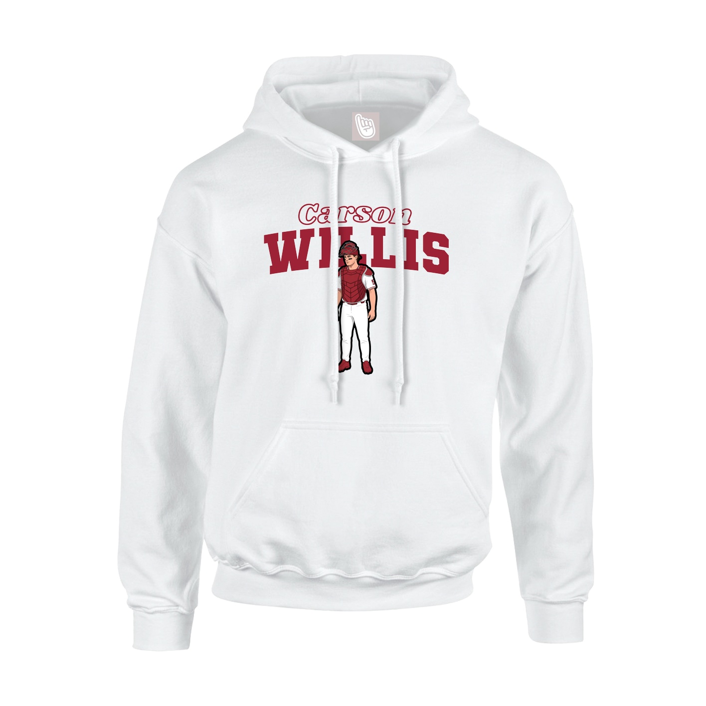 Hoodie — Name Arch in White