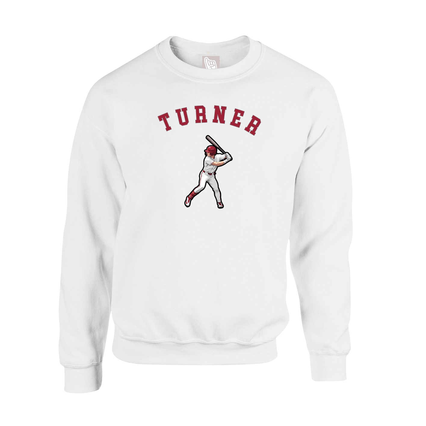 Fleece Crew — Shirsey Arch in White
