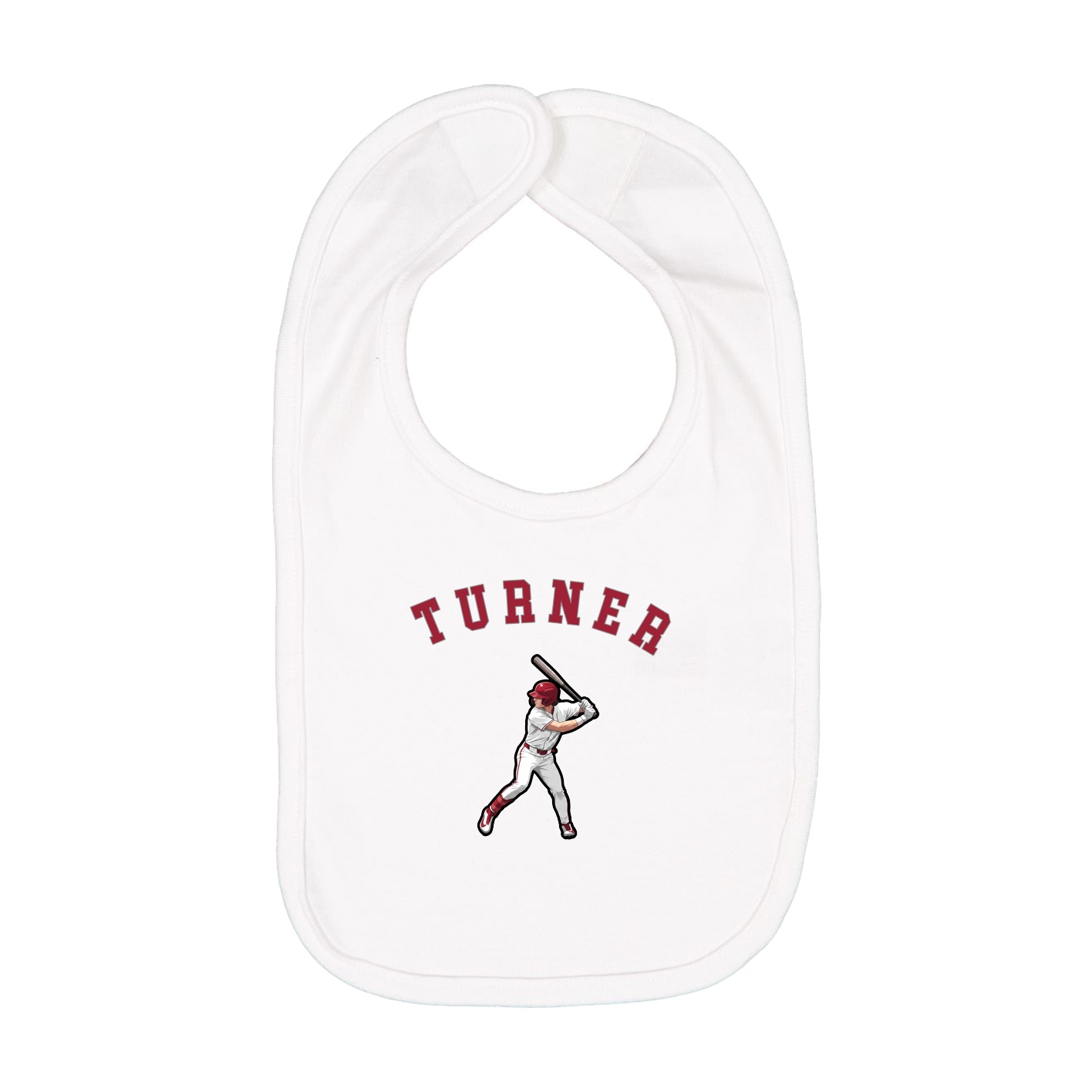Infant Bib — Shirsey Arch in White