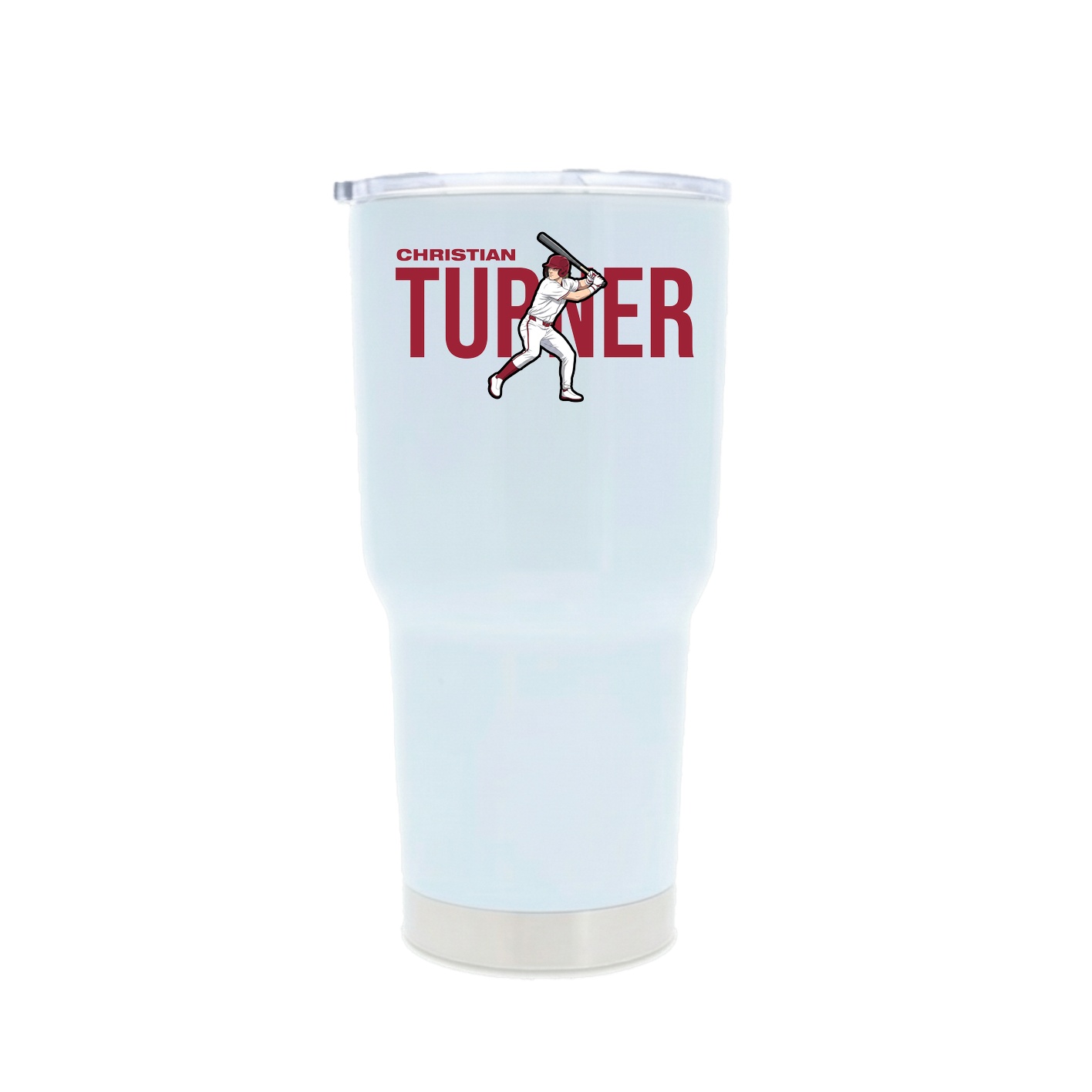 30oz Stainless Steel Tumbler — Player Name in White