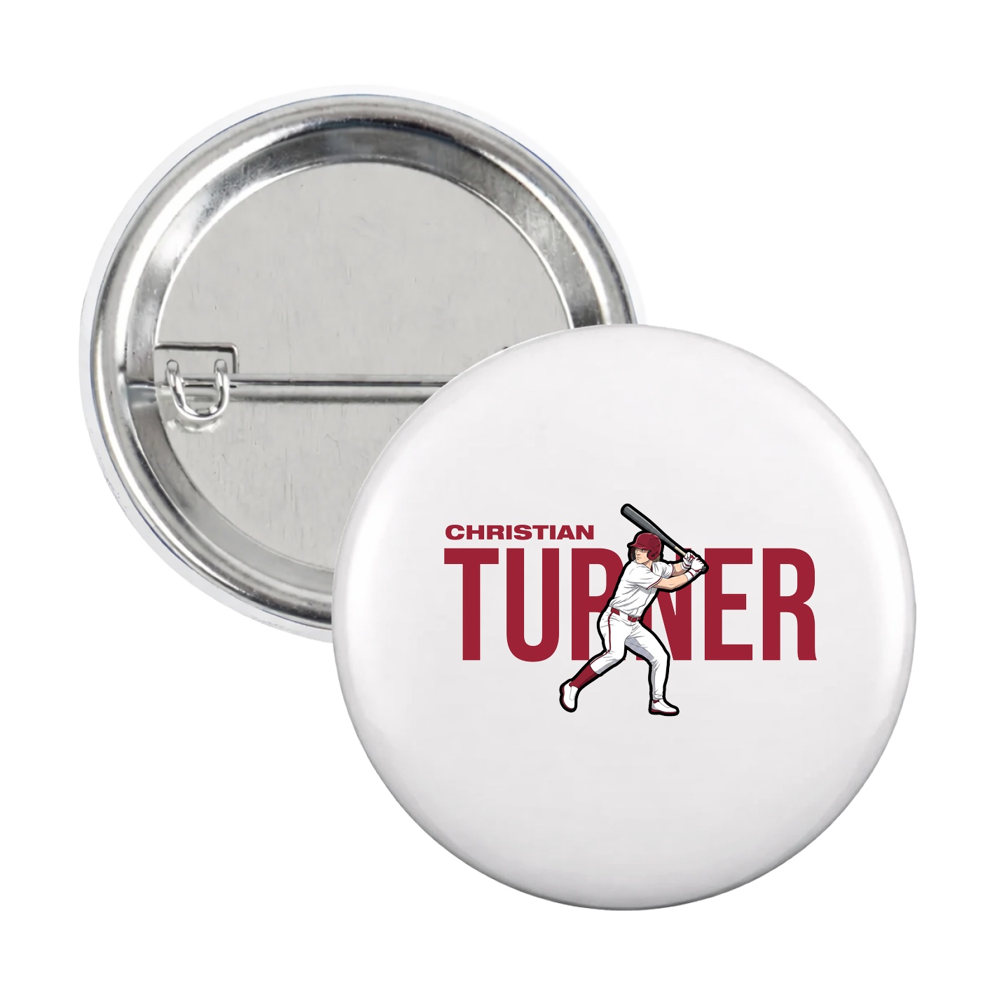 Game Day Button — Player Name in White