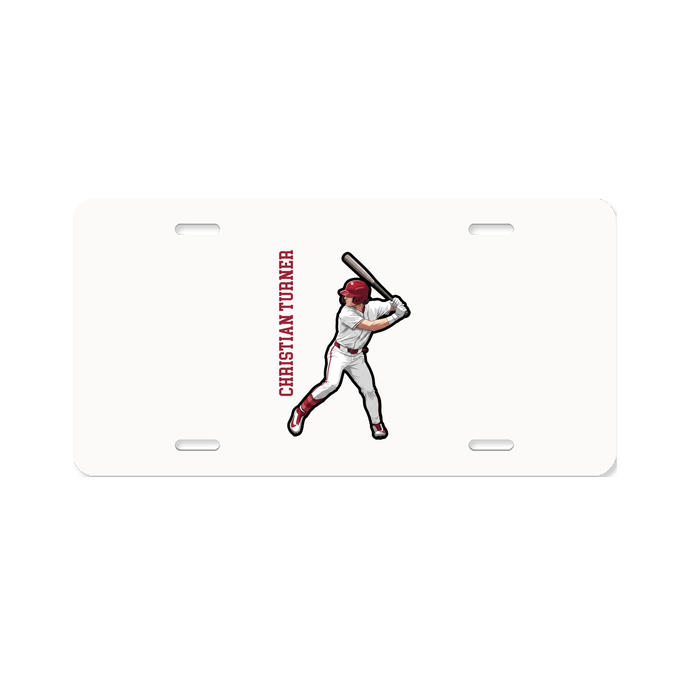 License Plate — Name Vertical in Classic