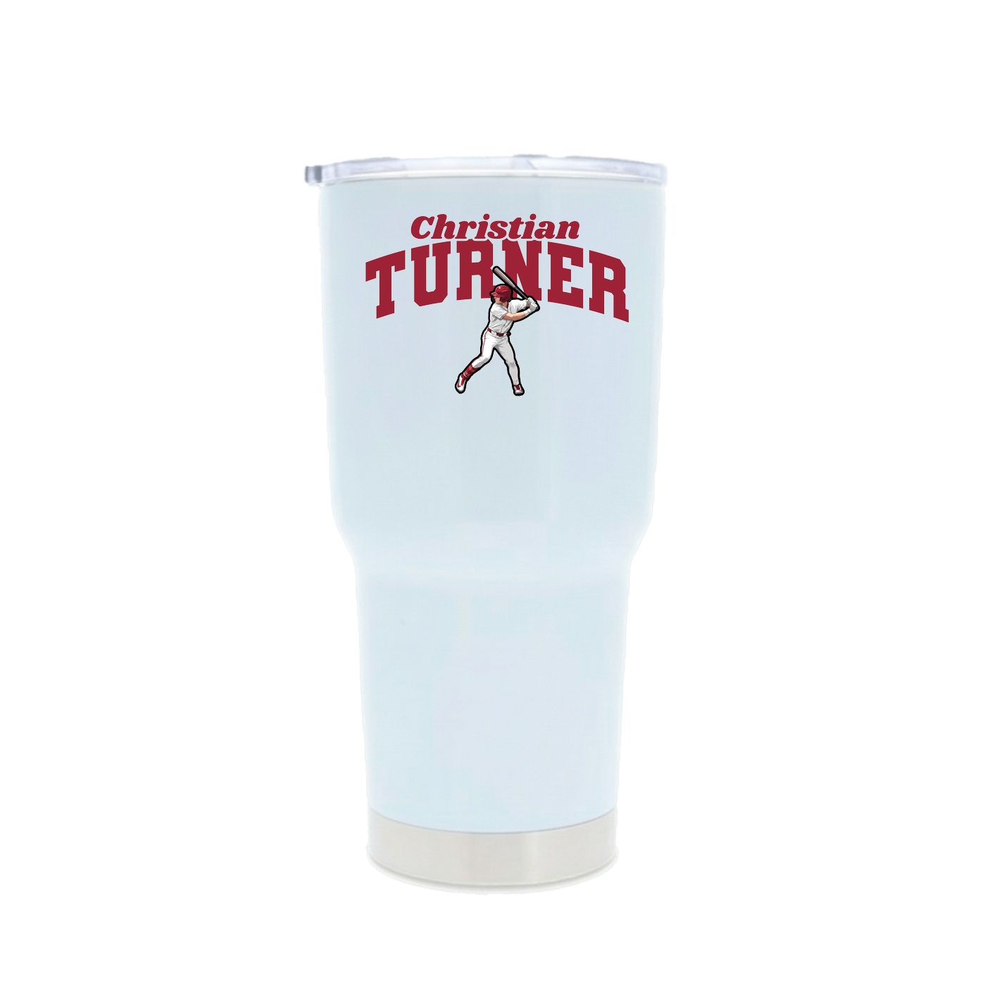 30oz Stainless Steel Tumbler — Signature Arch in White