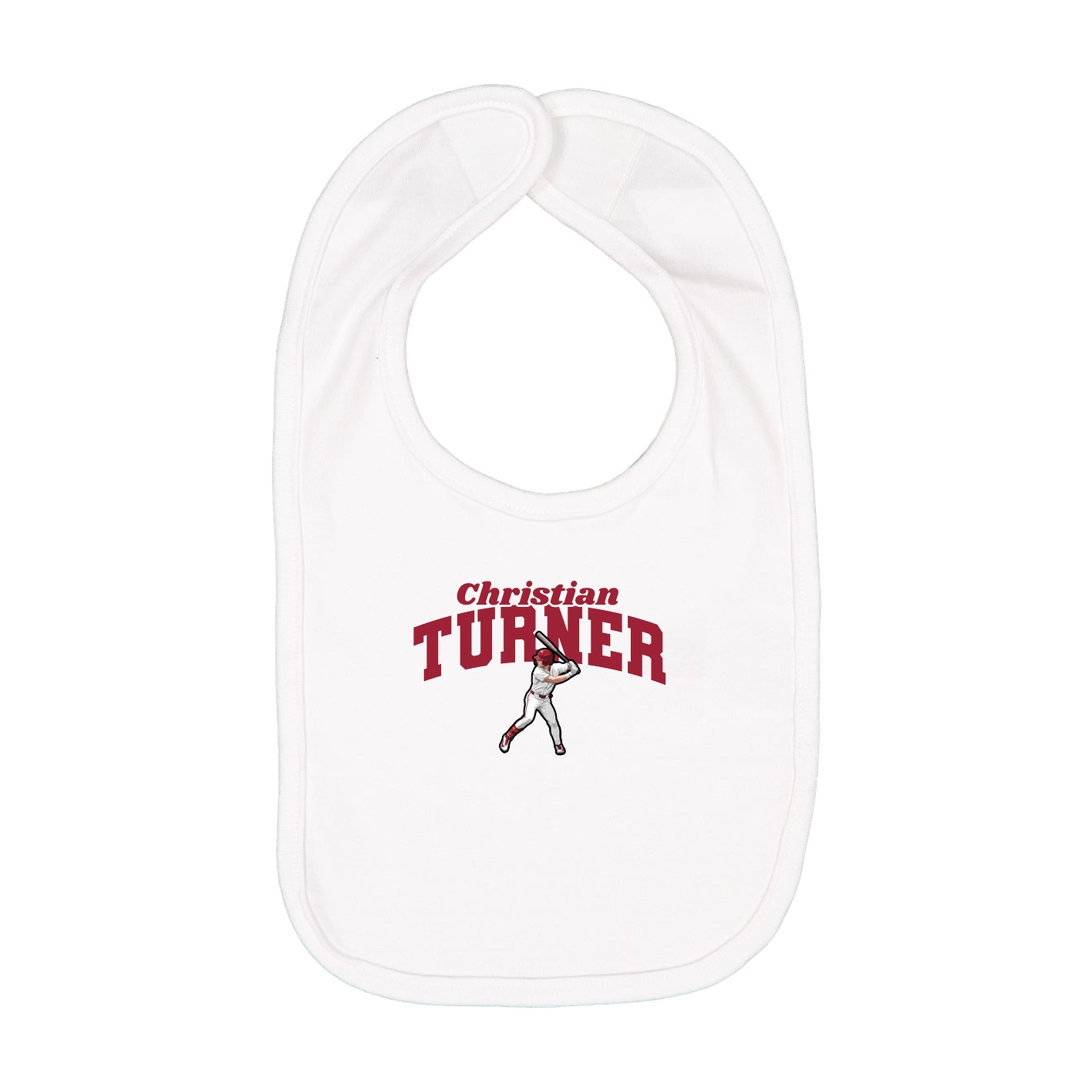 Infant Bib — Signature Arch in White